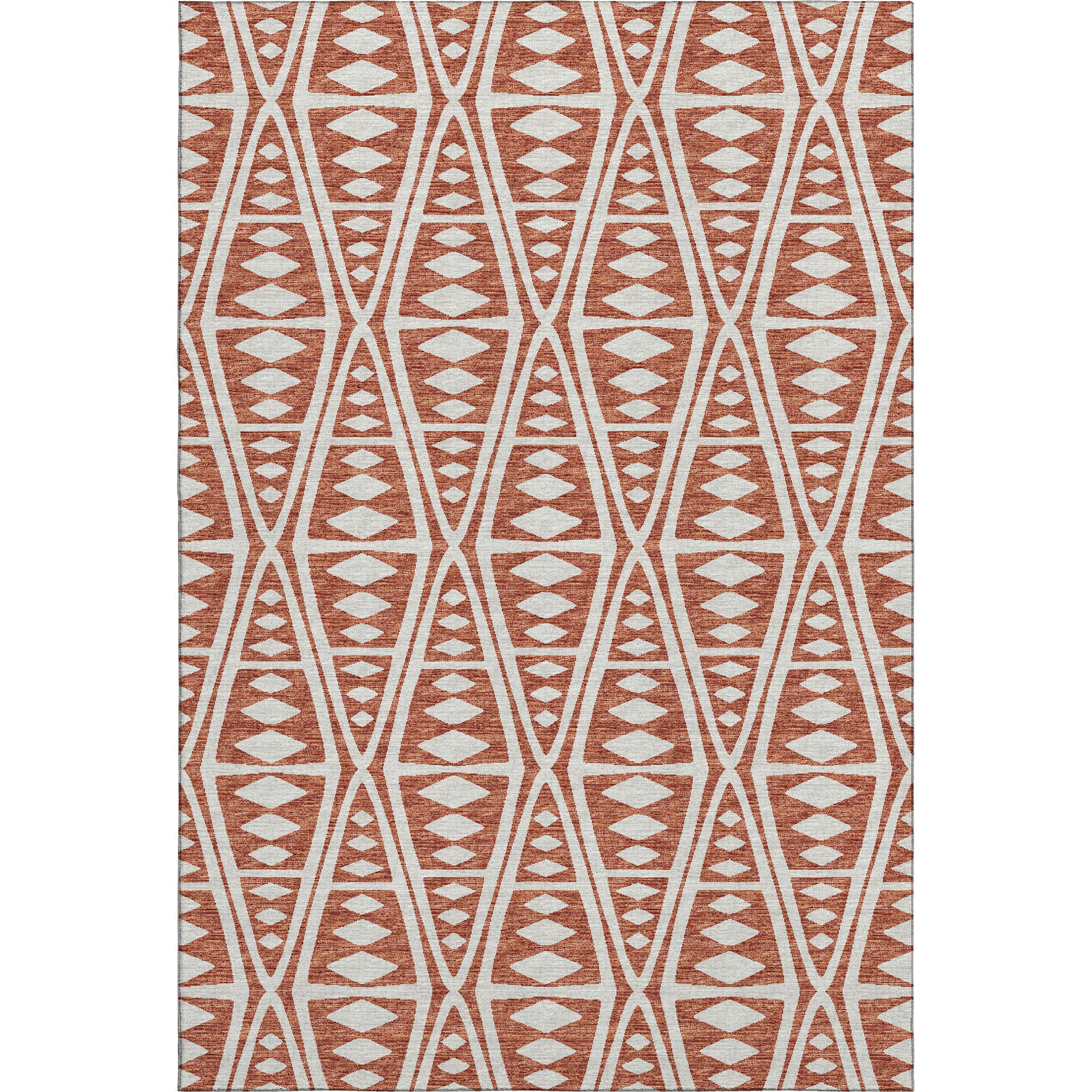 Split Machine Washable Transitional Canyon Red Rug 2'6" x 3'10" #shape_Rectangle