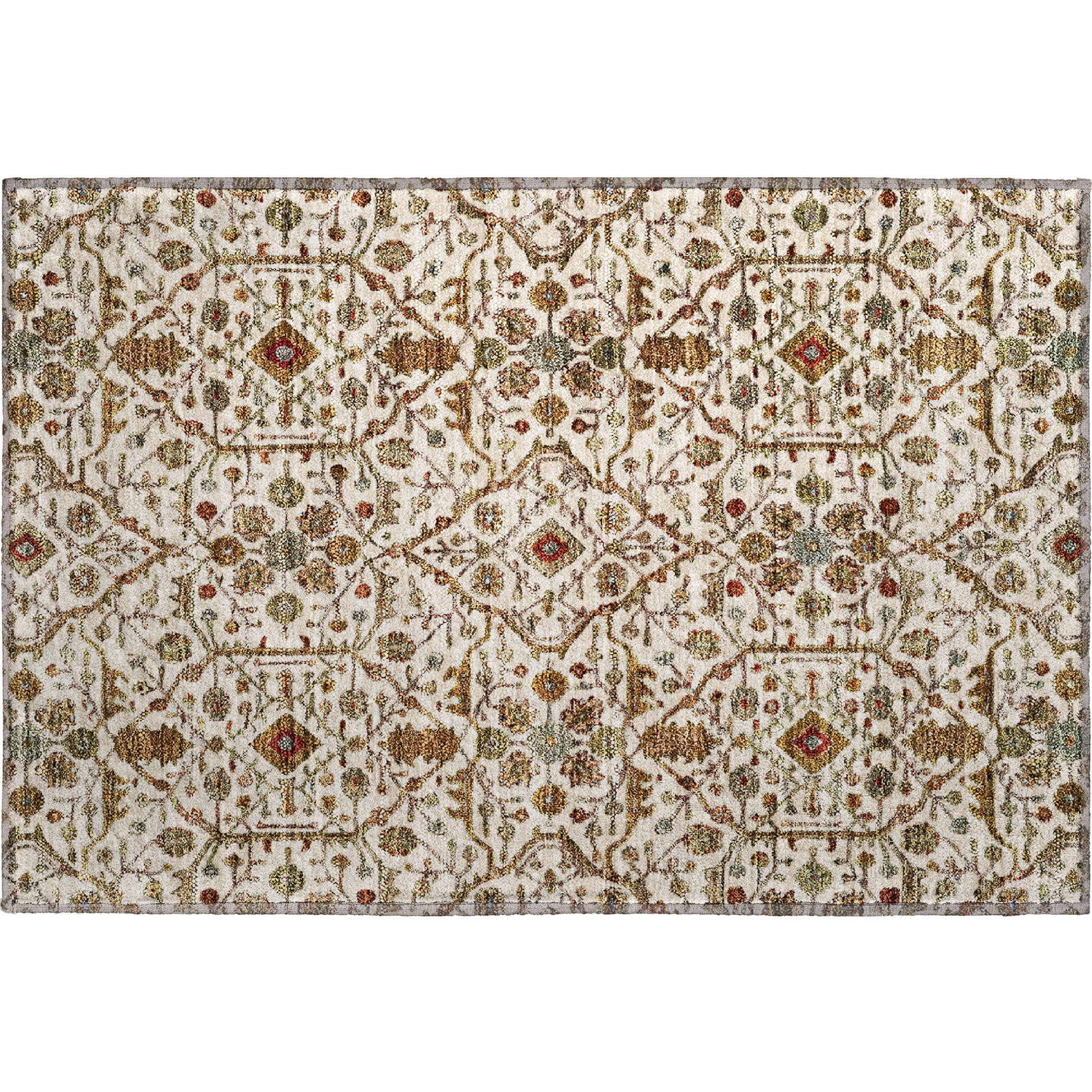 Sarajevo Machine Washable Transitional Ivory Rug 1'8" x 2'6" #shape_Rectangle