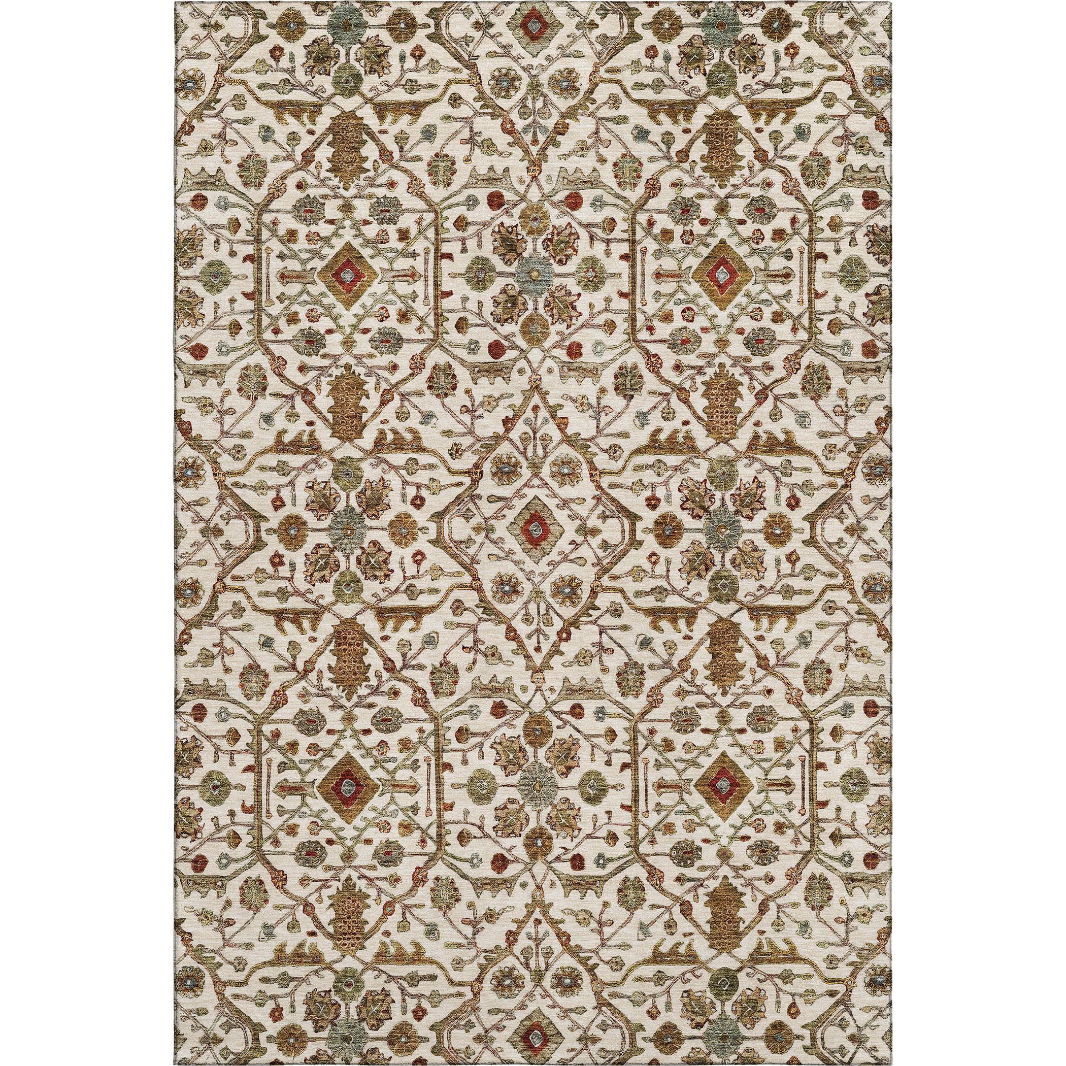 Sarajevo Machine Washable Transitional Ivory Rug 2'6" x 3'10" #shape_Rectangle