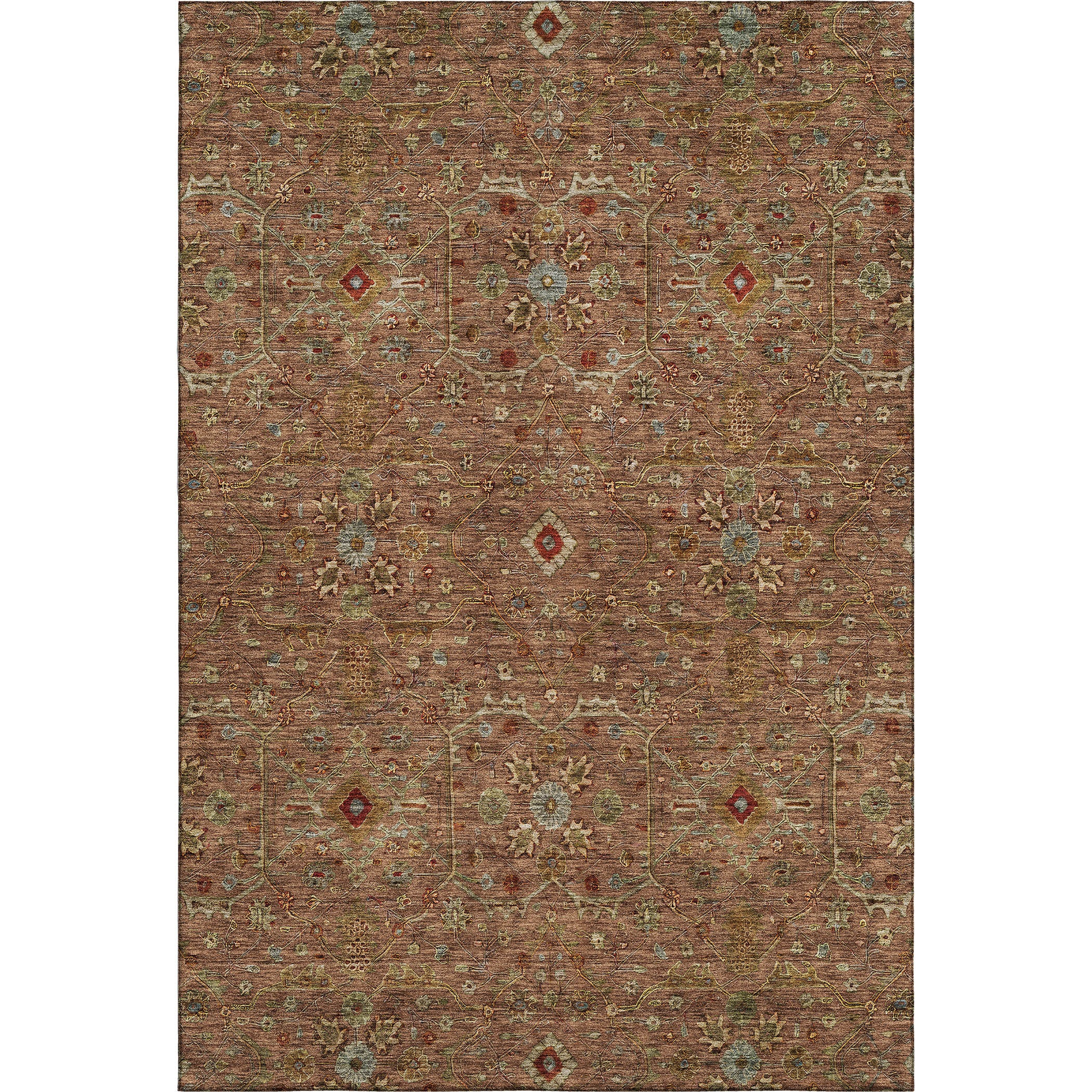 Sarajevo Machine Washable Transitional Paprika Orange Rug 2'6" x 3'10" #shape_Rectangle