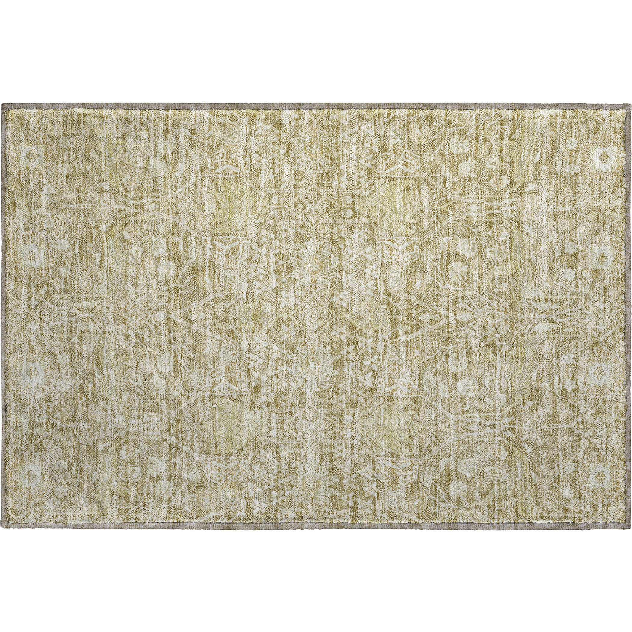 Lucerne Machine Washable Transitional Taupe Brown Rug 1'8" x 2'6" #shape_Rectangle