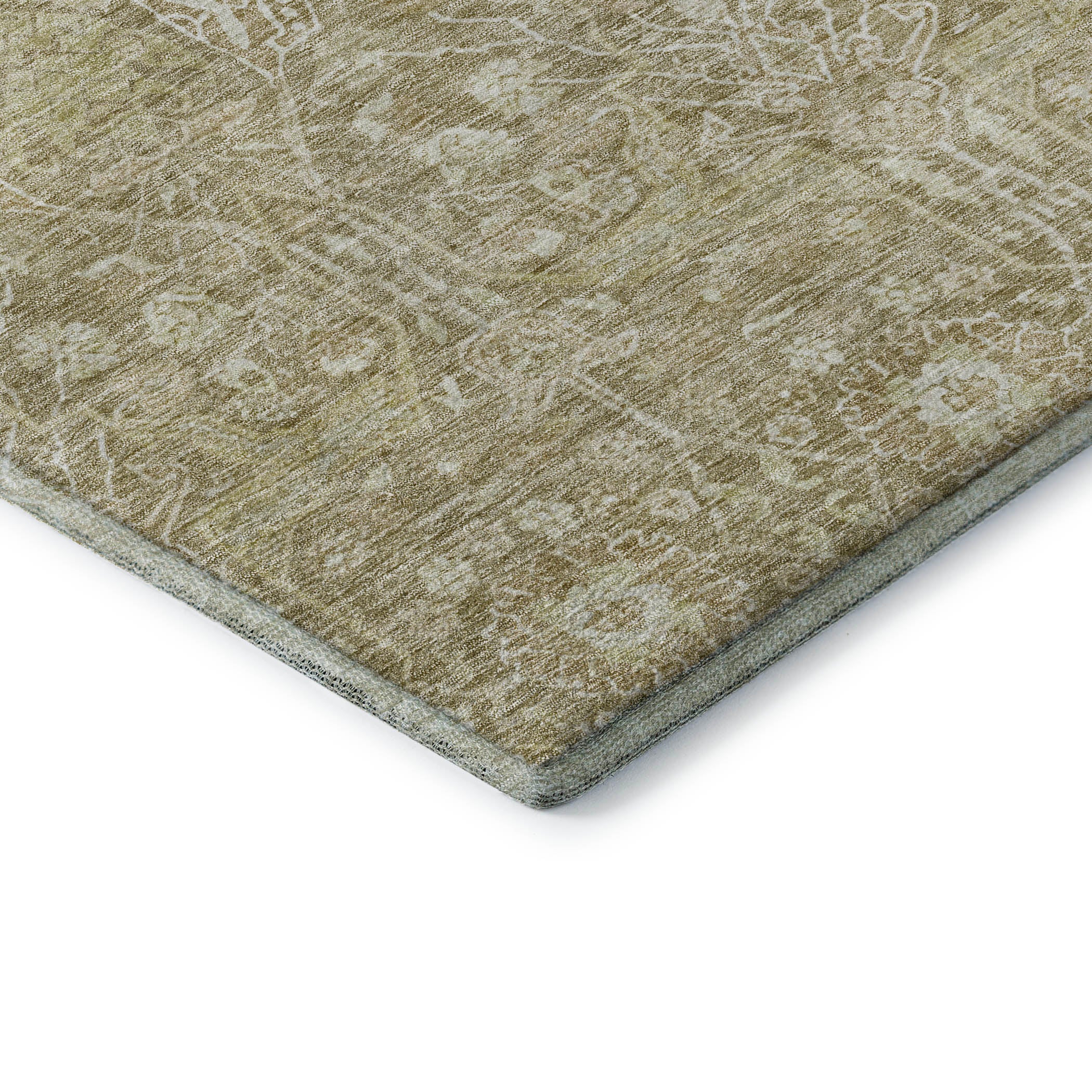 Lucerne Machine Washable Transitional Taupe Brown Rug 1'8" x 2'6" #shape_Rectangle