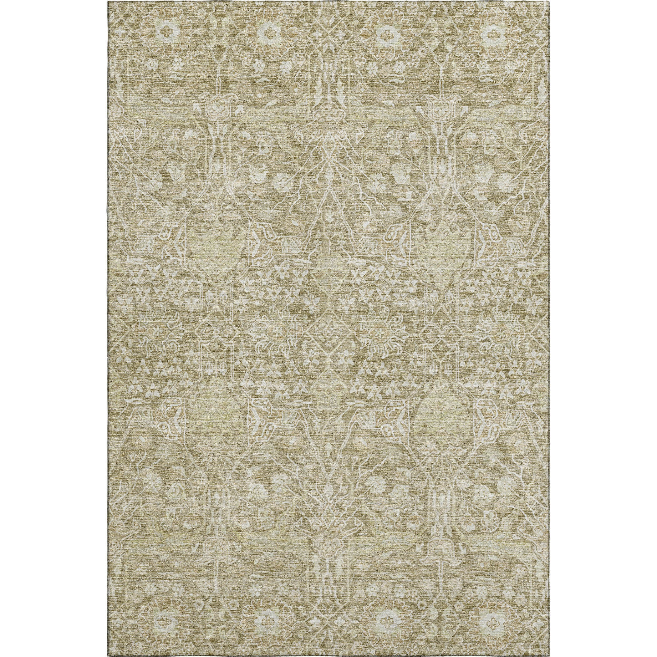 Lucerne Machine Washable Transitional Taupe Brown Rug 2'6" x 3'10" #shape_Rectangle