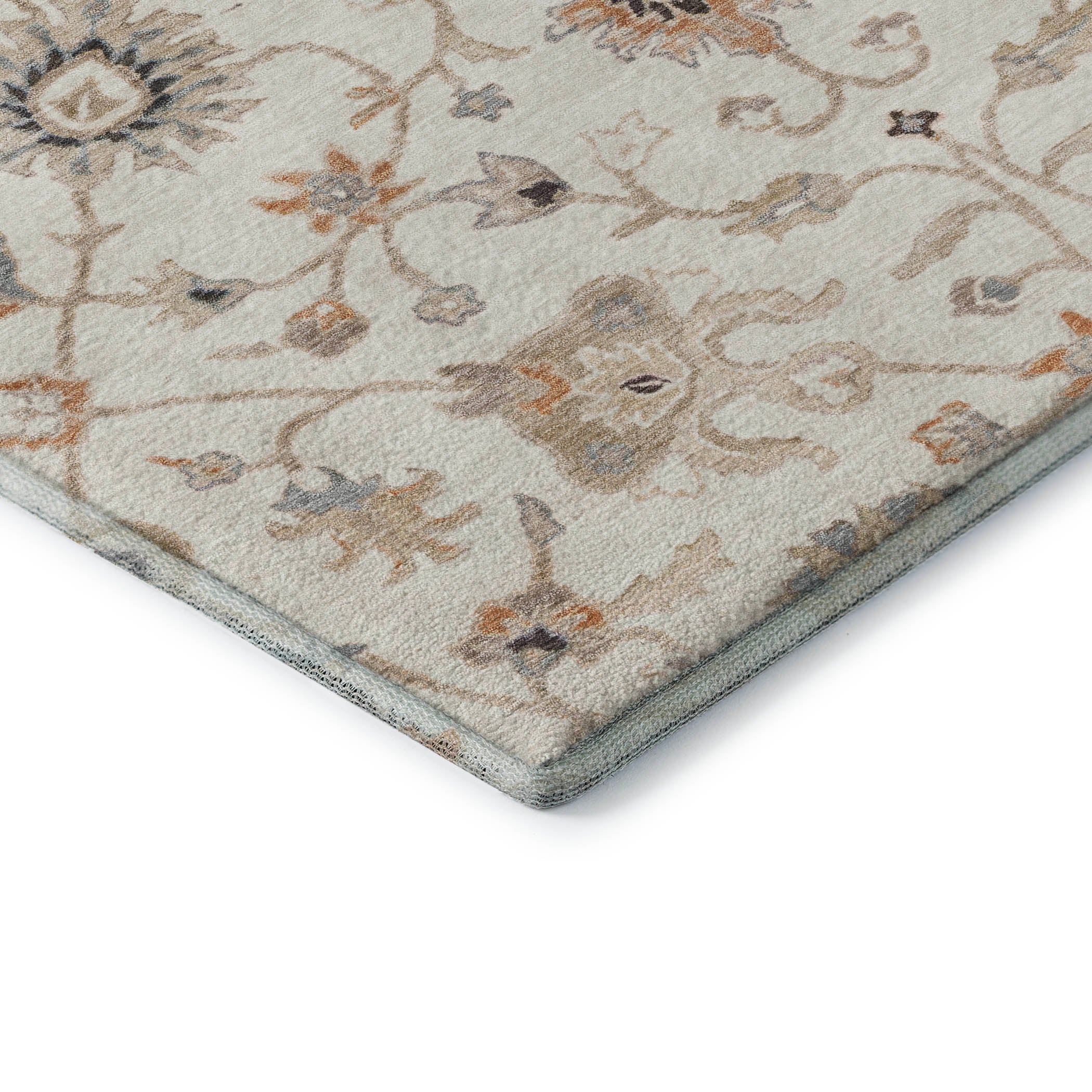 Marrakech Machine Washable Traditional Ivory Rug 1'8" x 2'6" #shape_Rectangle
