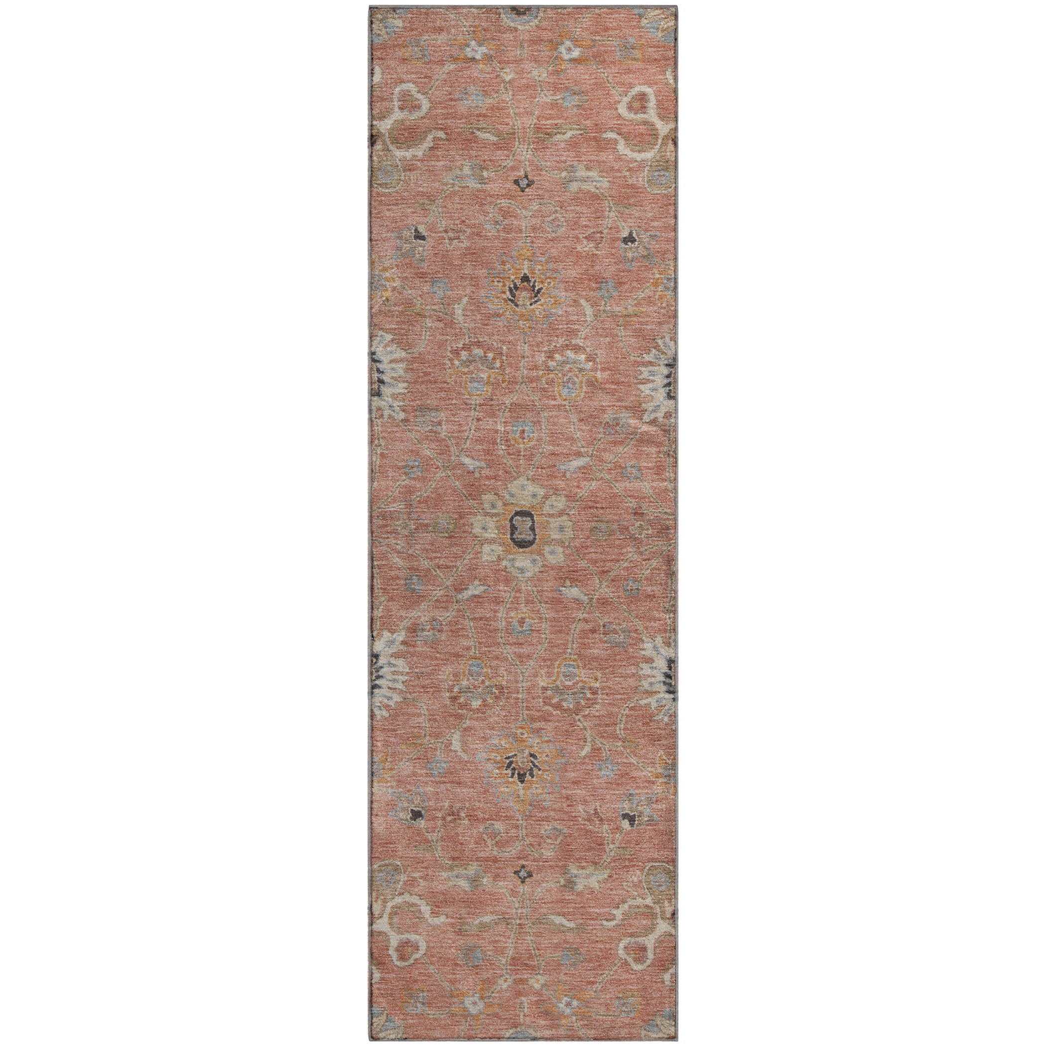 Marrakech Machine Washable Traditional Pink Rug 2'3" x 7'6" #shape_Runner