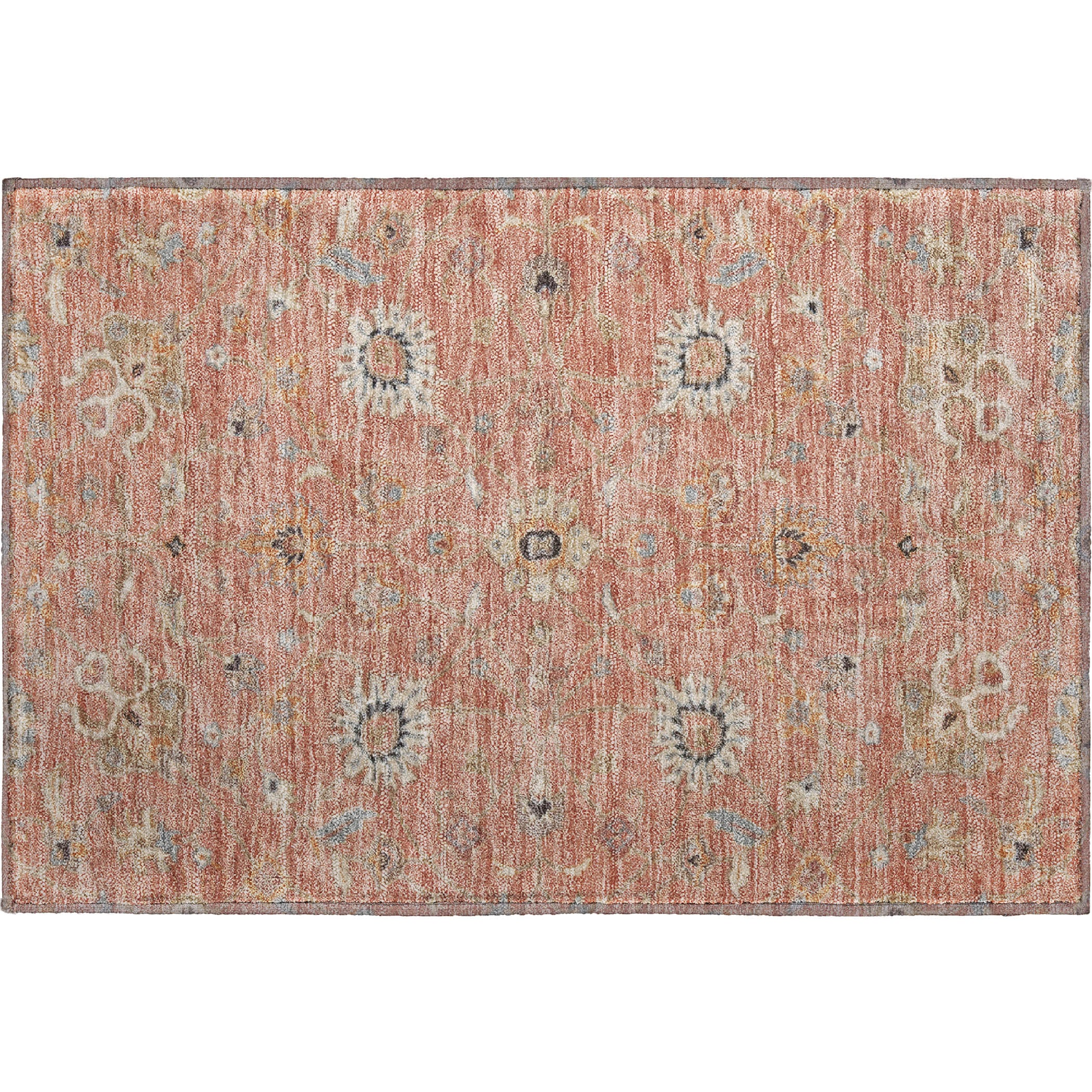 Marrakech Machine Washable Traditional Pink Rug 1'8" x 2'6" #shape_Rectangle