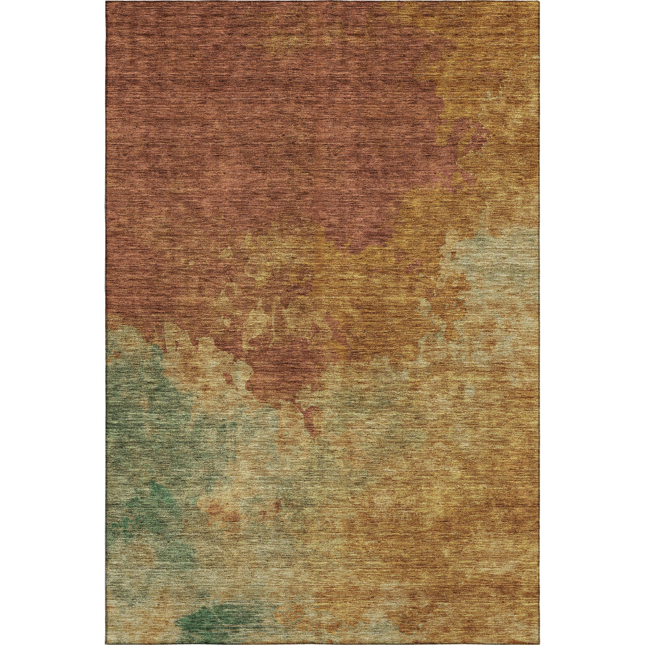 Rome Machine Washable Transitional Paprika Orange Rug 2'6" x 3'10" #shape_Rectangle