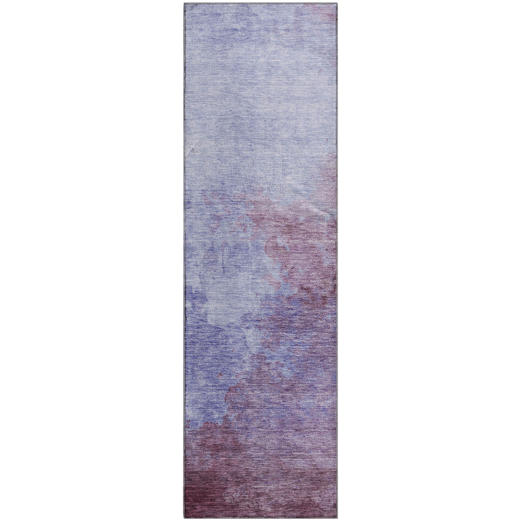 Rome Machine Washable Transitional Purple Rug 2'3" x 7'6" #shape_Runner