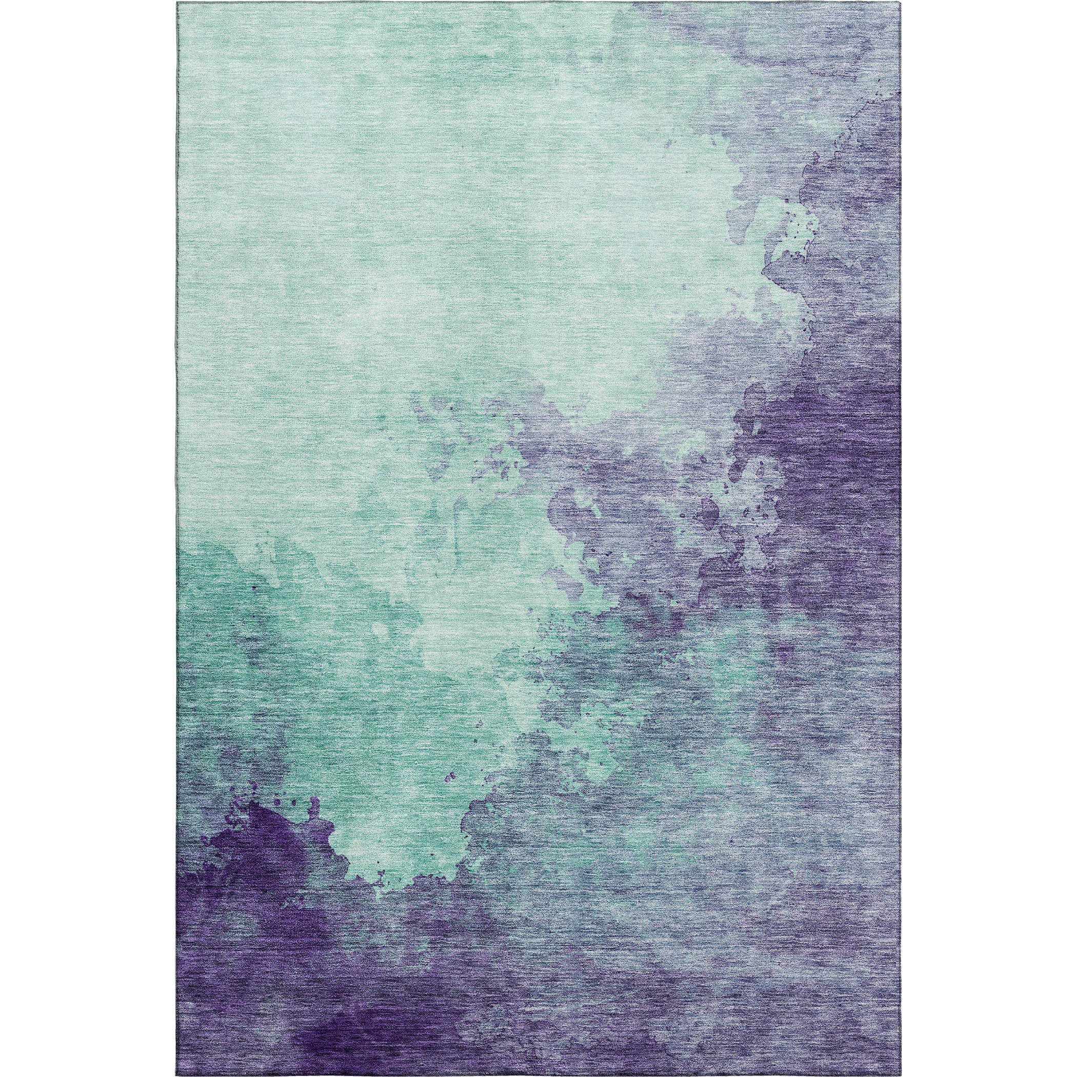Rome Machine Washable Transitional Seafoam Blue Rug 2'6" x 3'10" #shape_Rectangle