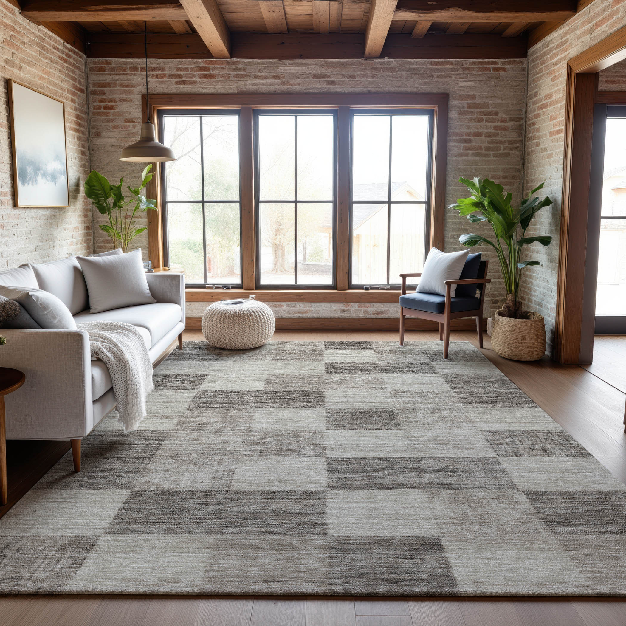 Cairo Machine Washable Transitional Beige Brown Rug 2'6" x 3'10" #shape_Rectangle