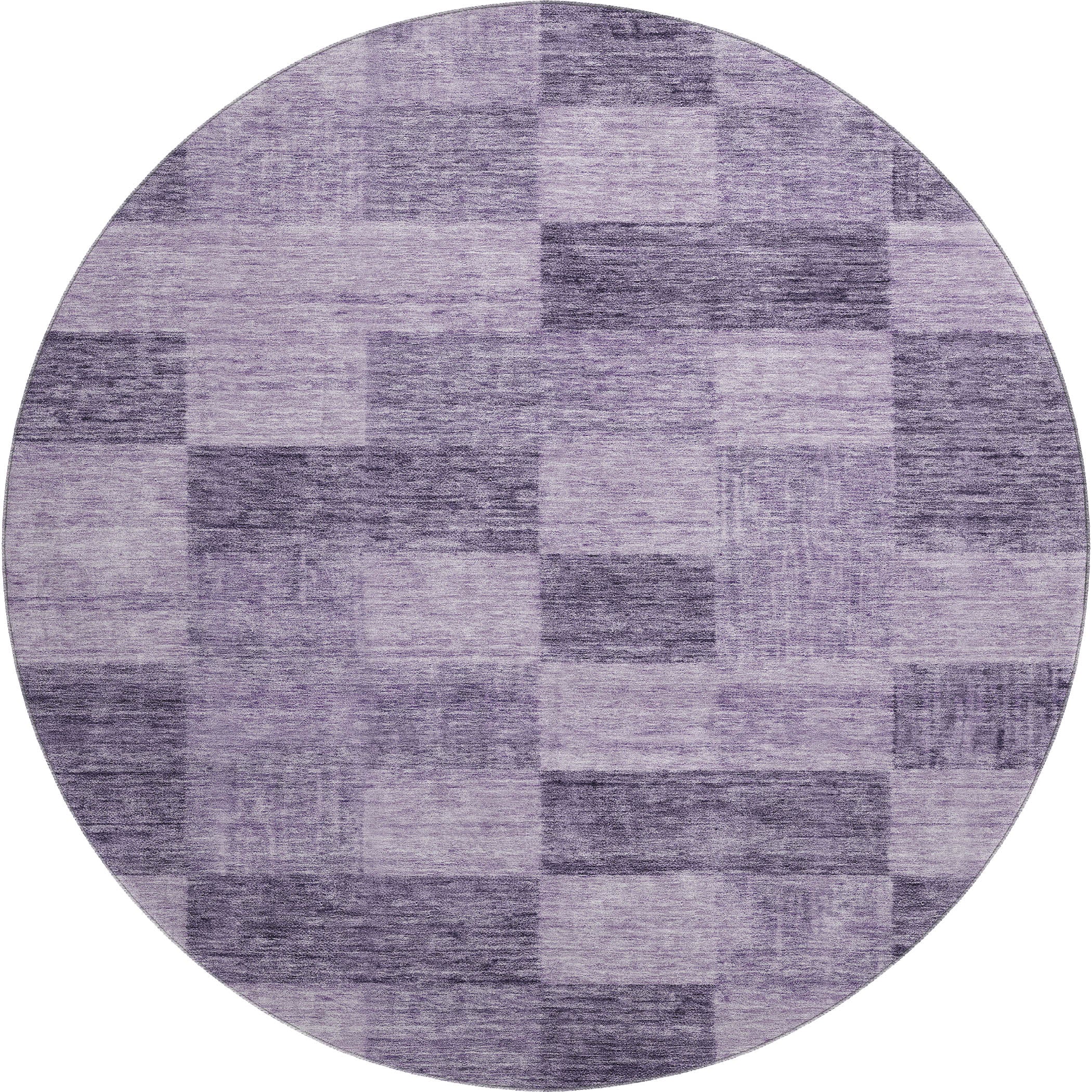 Cairo Machine Washable Transitional Purple Rug 8' x 8' #shape_Round