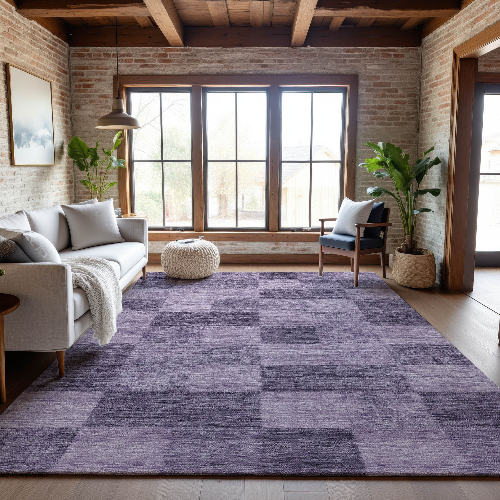 Cairo Machine Washable Transitional Purple Rug 2'6" x 3'10" #shape_Rectangle
