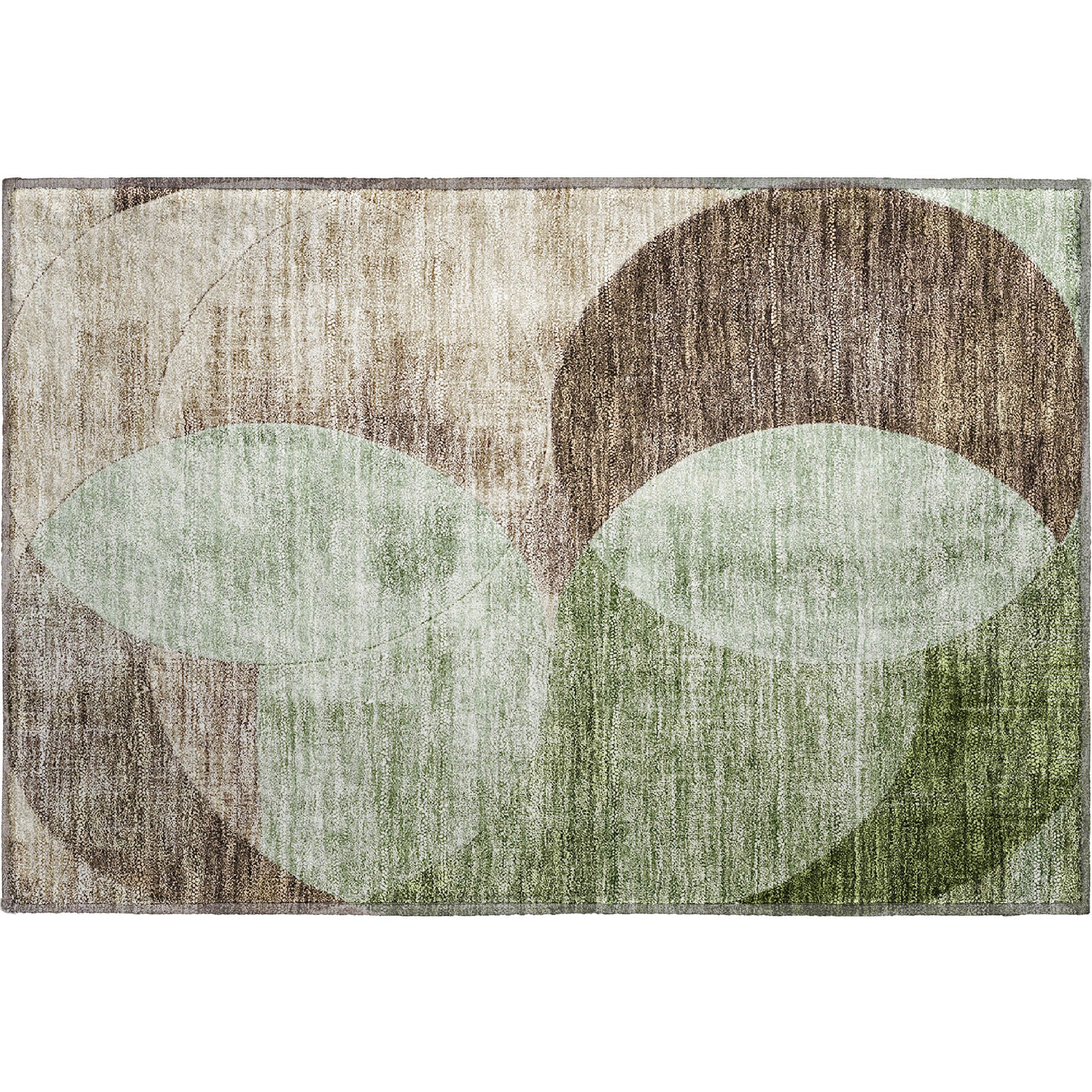Lisbon Machine Washable Transitional Aloe Green Rug 1'8" x 2'6" #shape_Rectangle