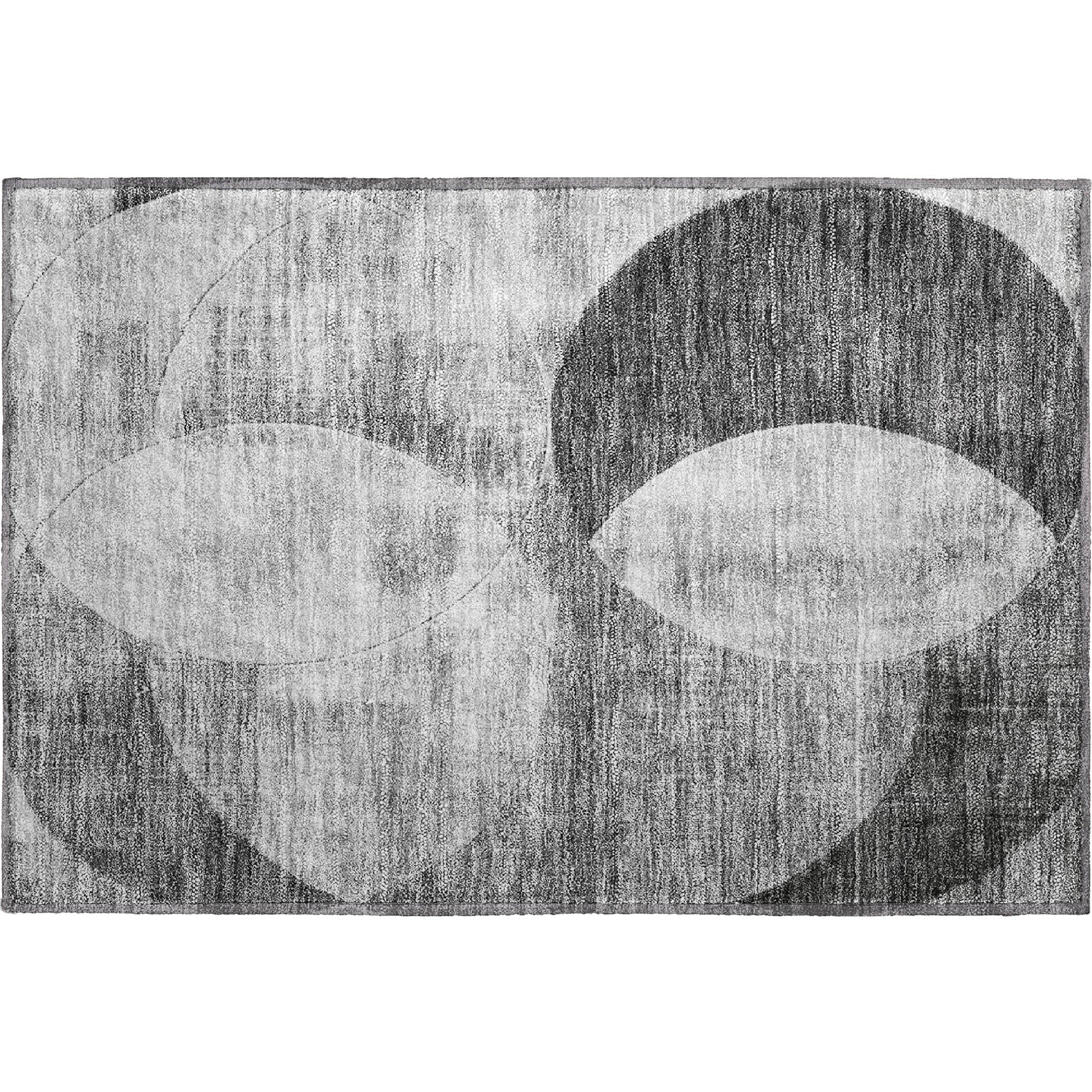 Lisbon Machine Washable Transitional Gray Rug 1'8" x 2'6" #shape_Rectangle