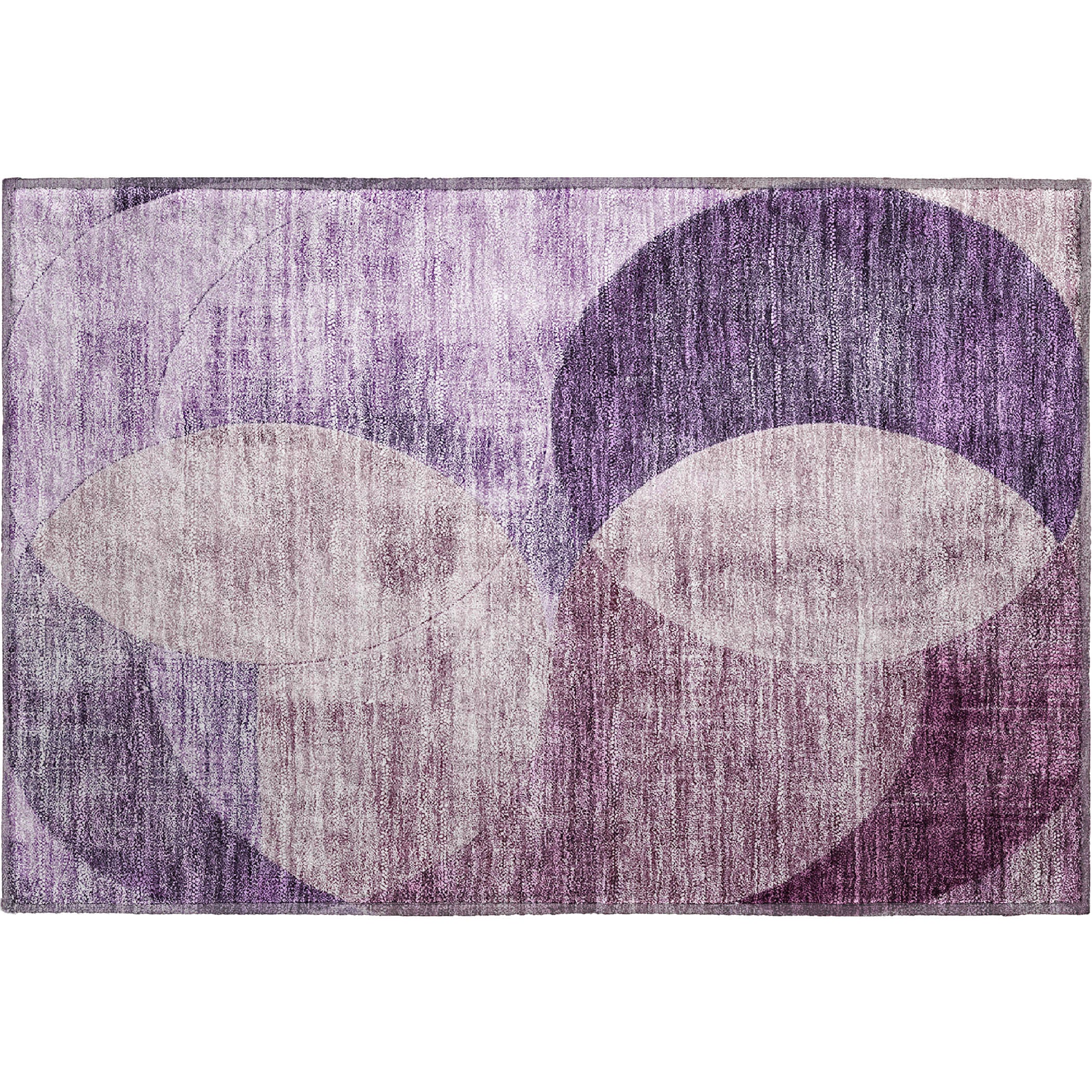 Lisbon Machine Washable Transitional Purple Rug 1'8" x 2'6" #shape_Rectangle
