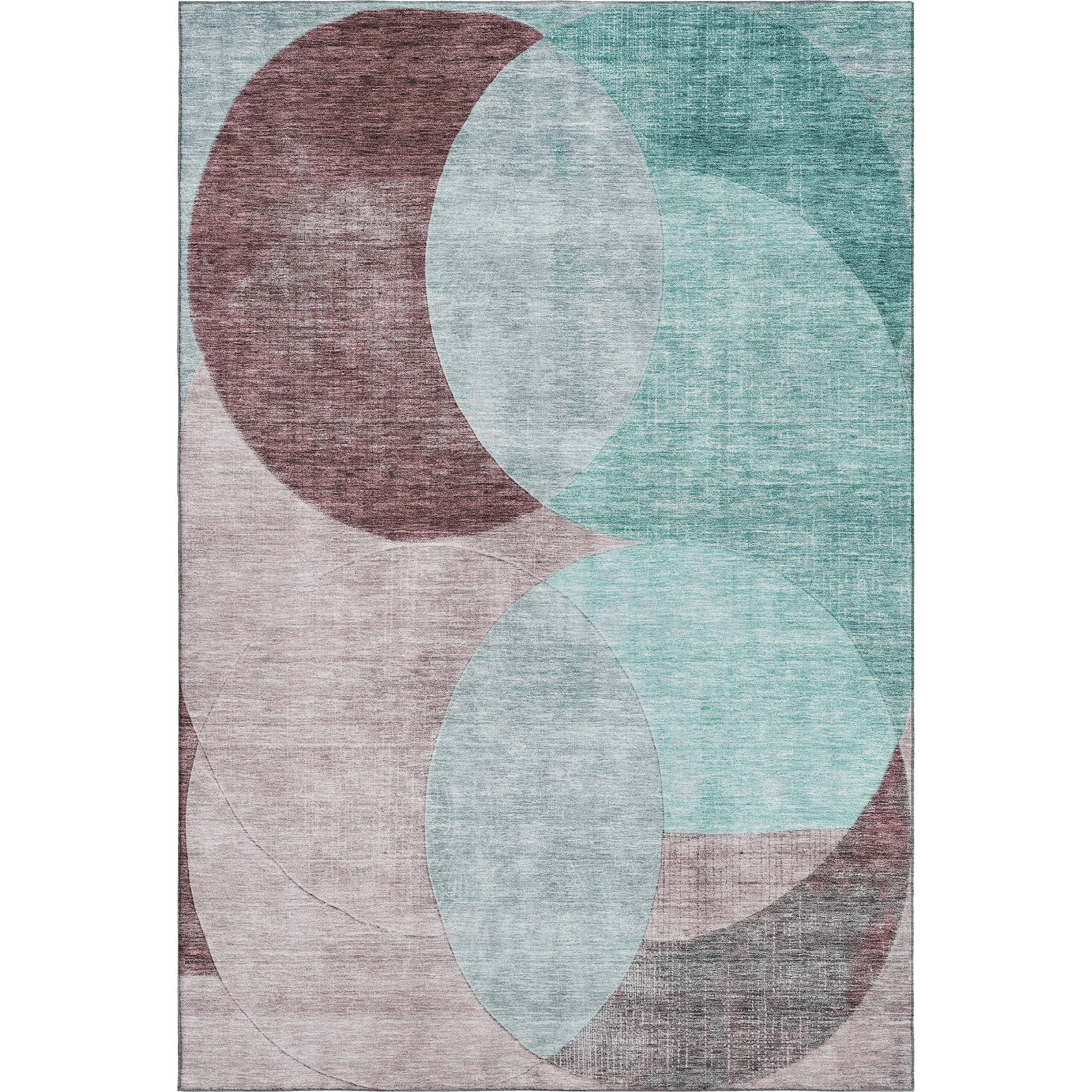 Lisbon Machine Washable Transitional Teal Rug 2'6" x 3'10" #shape_Rectangle