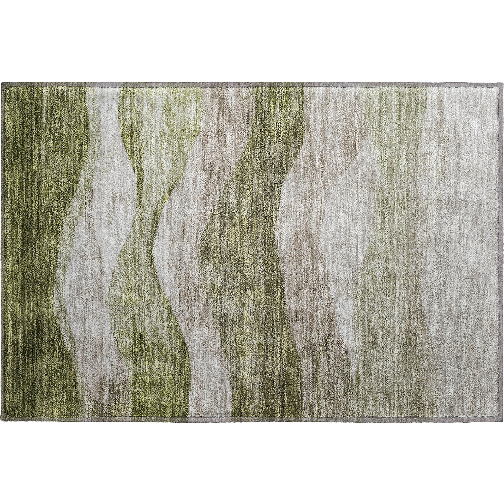 Cusco Machine Washable Transitional Green Rug 1'8" x 2'6" #shape_Rectangle