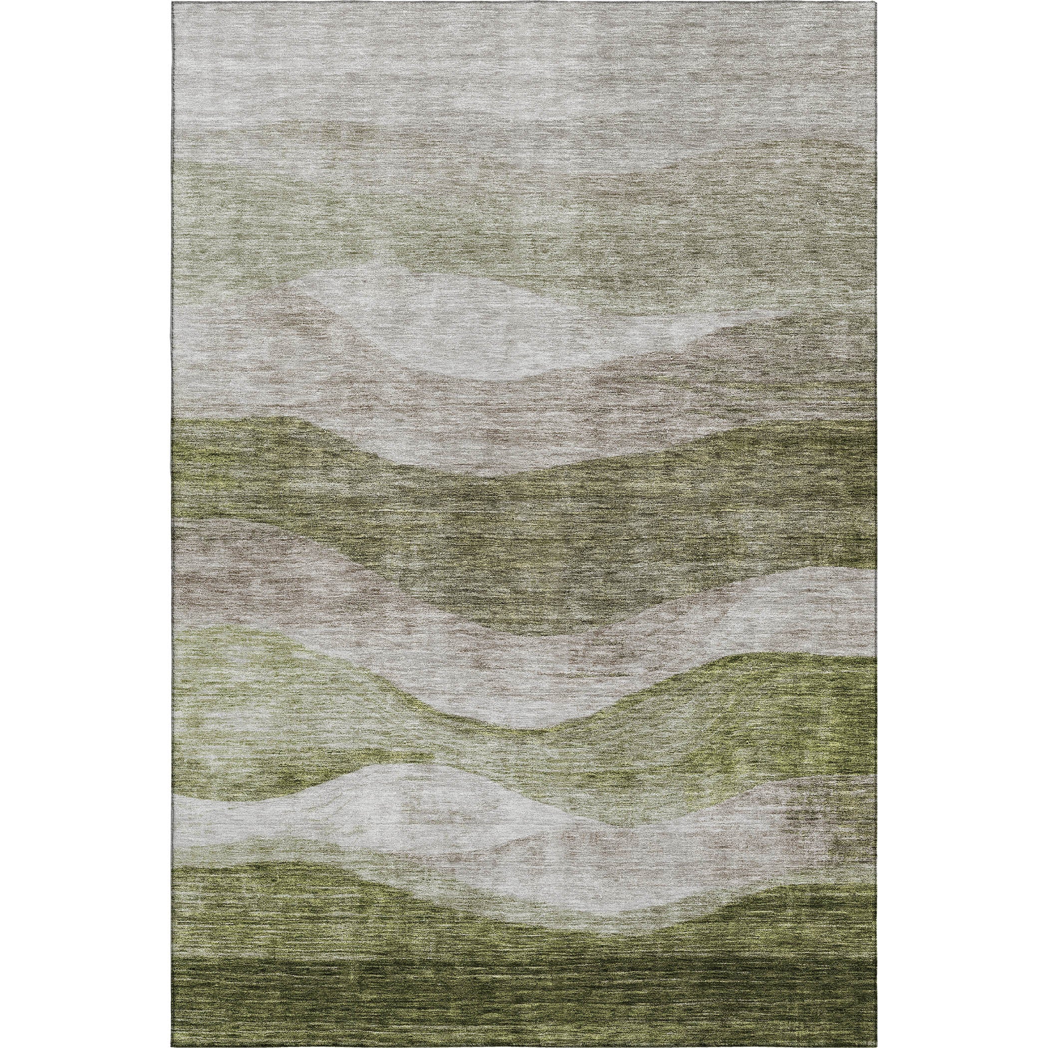 Cusco Machine Washable Transitional Green Rug 2'6" x 3'10" #shape_Rectangle
