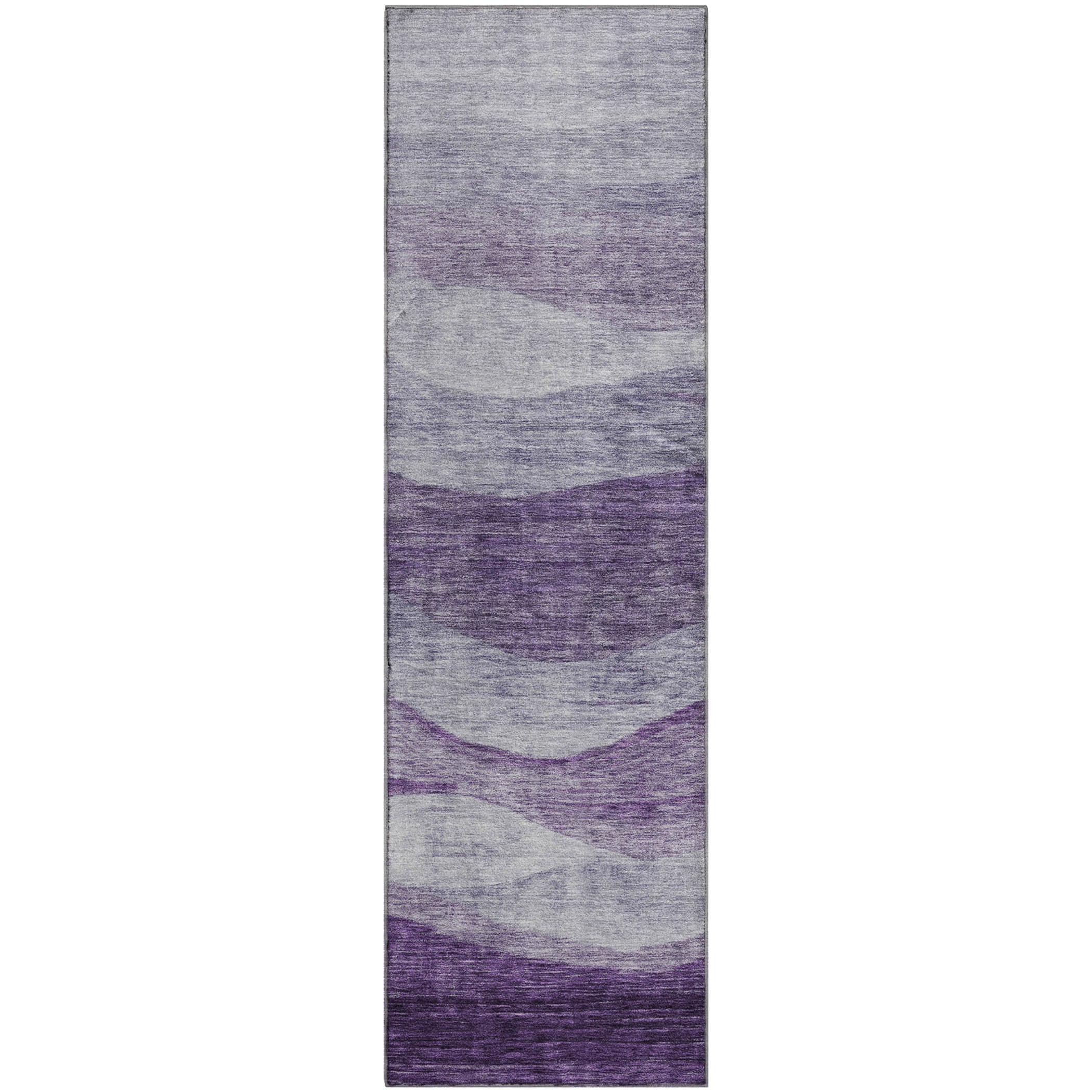 Cusco Machine Washable Transitional Lavender Purple Rug 2'3" x 7'6" #shape_Runner