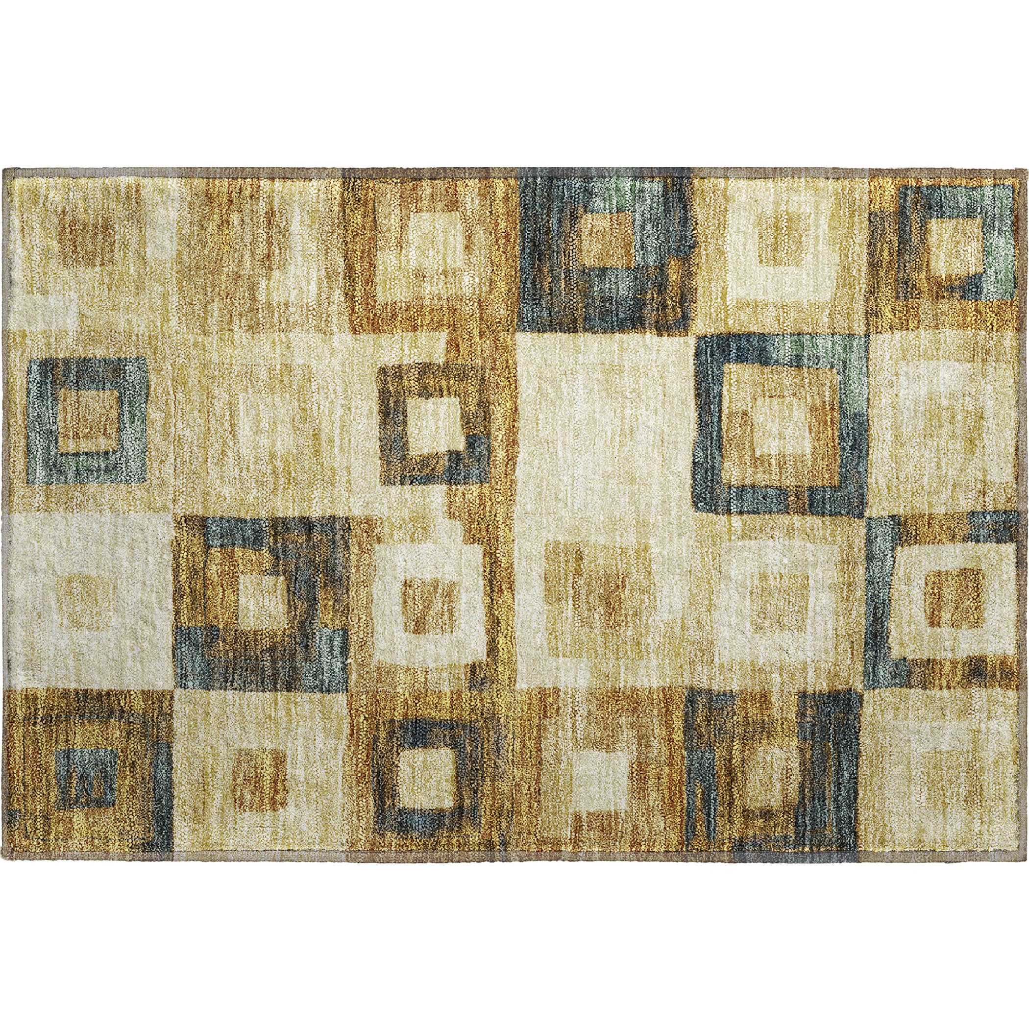 Chiang Mai Machine Washable Transitional Beige Brown Rug 1'8" x 2'6" #shape_Rectangle