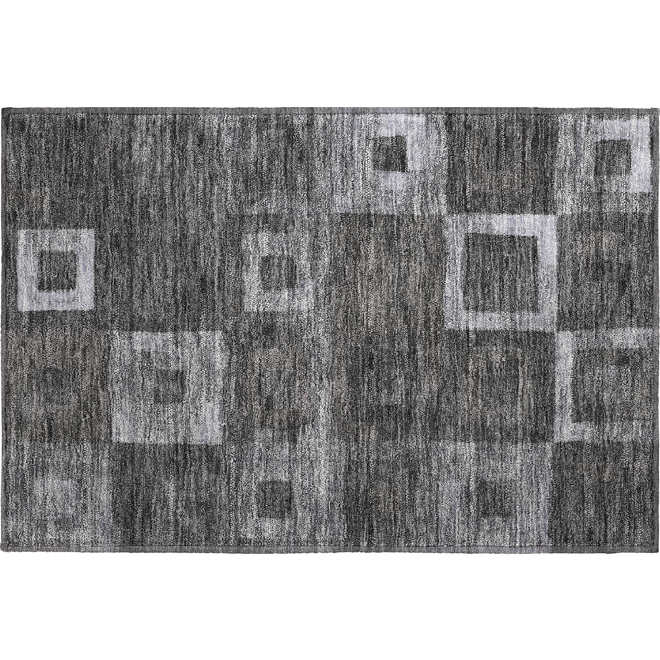 Chiang Mai Machine Washable Transitional Black Rug 1'8" x 2'6" #shape_Rectangle
