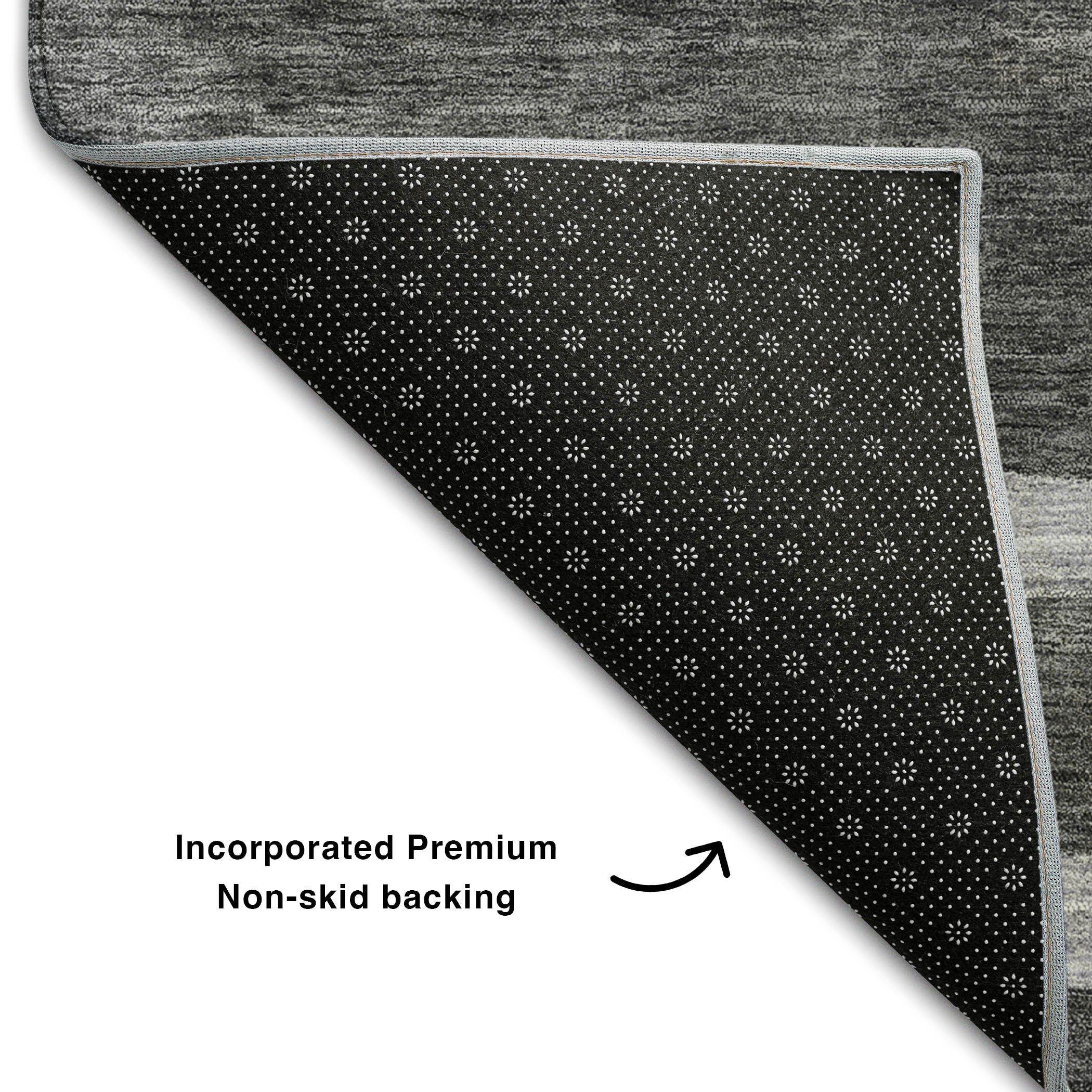 Chiang Mai Machine Washable Transitional Black Rug 1'8" x 2'6" #shape_Rectangle