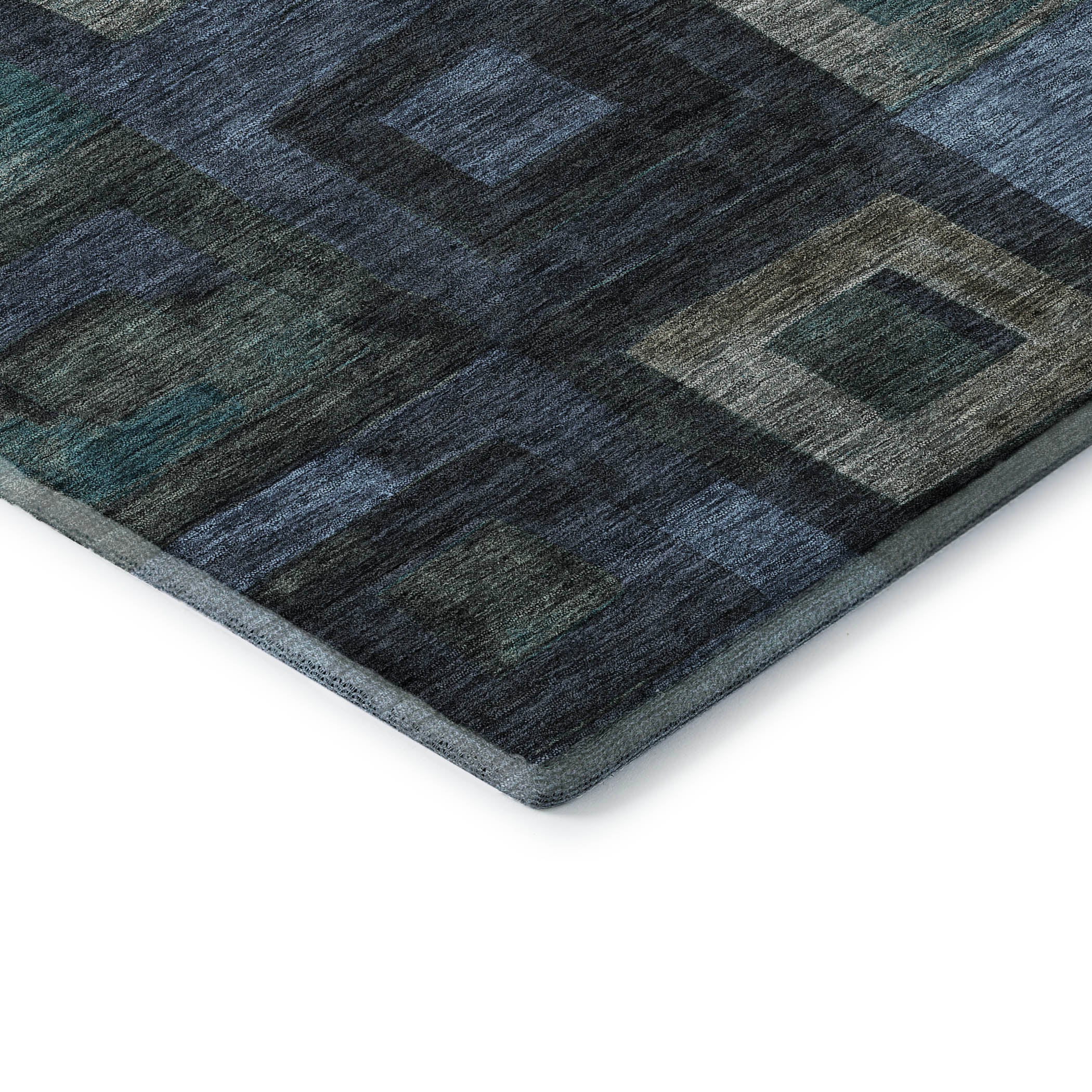 Chiang Mai Machine Washable Transitional Blue Rug 1'8" x 2'6" #shape_Rectangle