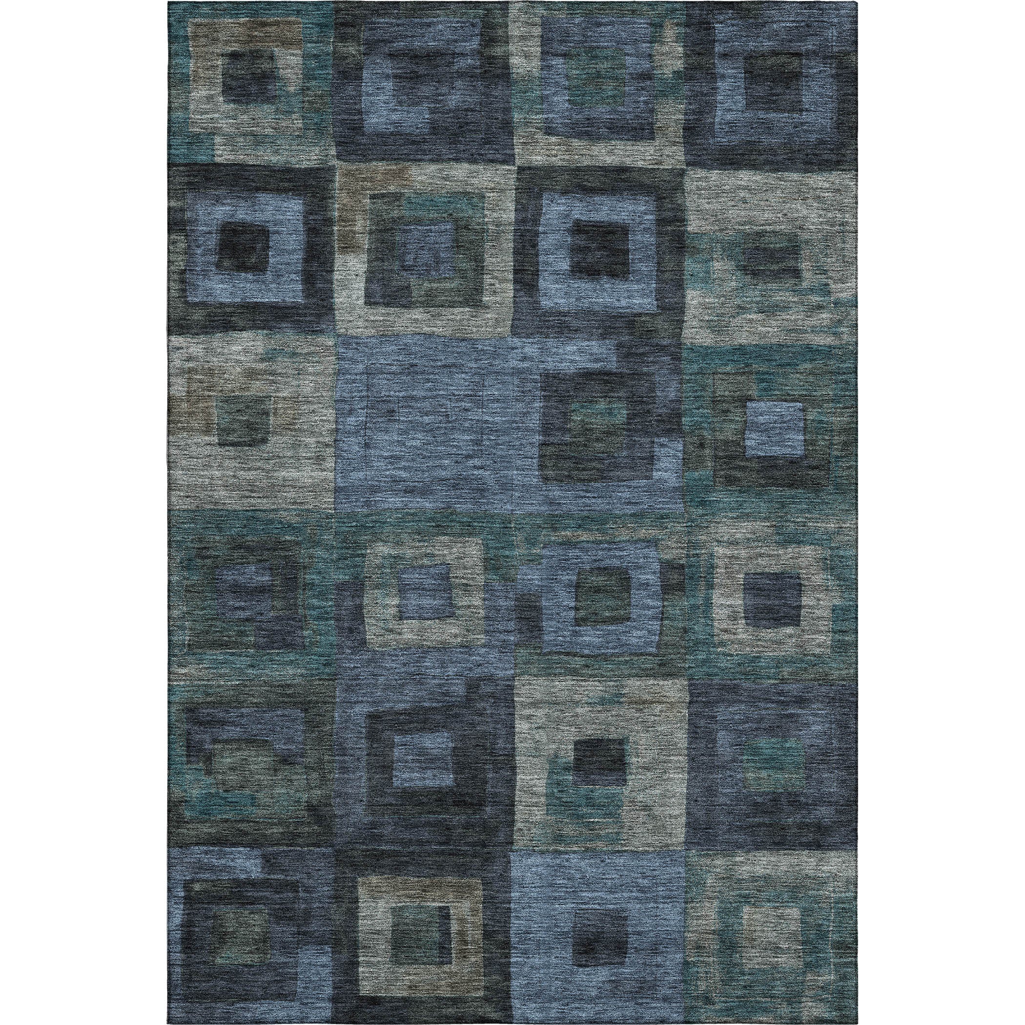 Chiang Mai Machine Washable Transitional Blue Rug 2'6" x 3'10" #shape_Rectangle