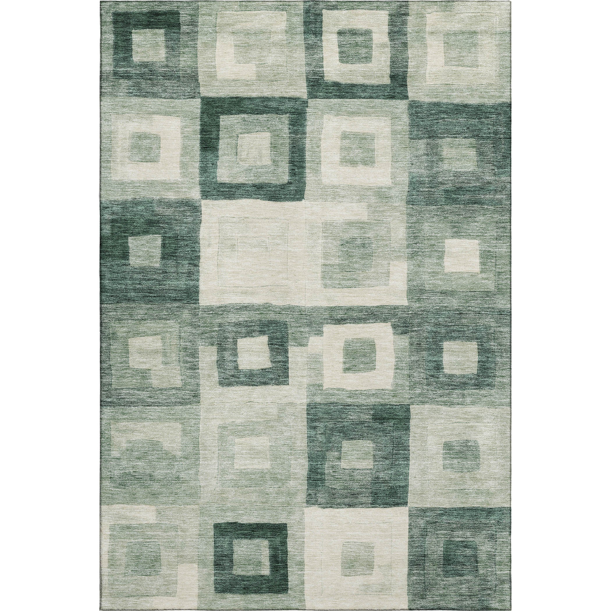 Chiang Mai Machine Washable Transitional Green Rug 2'6" x 3'10" #shape_Rectangle
