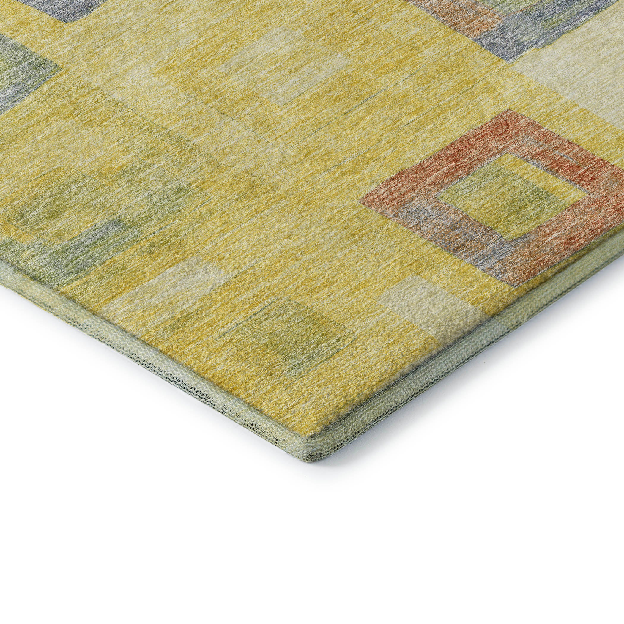 Chiang Mai Machine Washable Transitional Yellow Gold Rug 1'8" x 2'6" #shape_Rectangle
