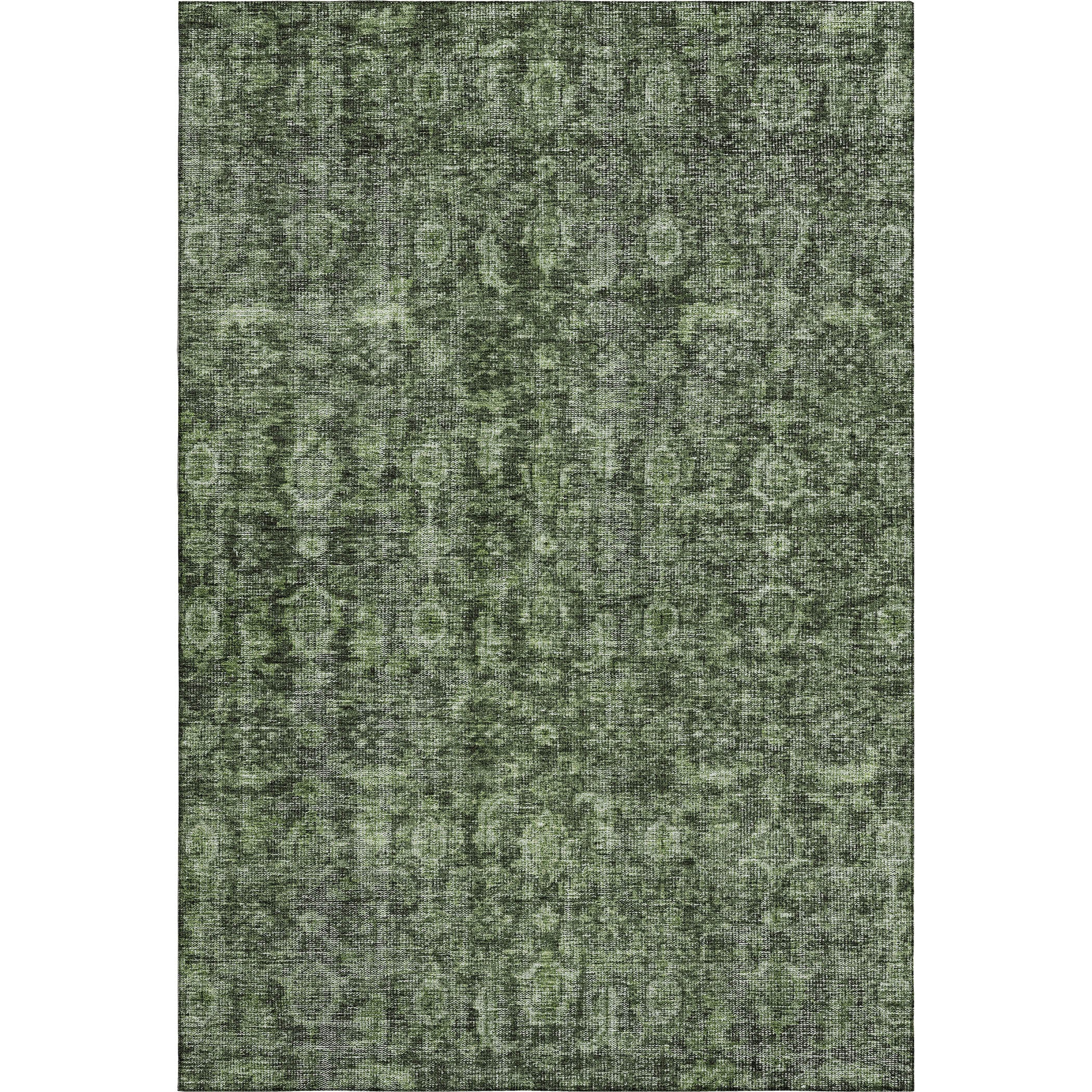 Vienna Machine Washable Transitional Cactus Green Rug 2'6" x 3'10" #shape_Rectangle
