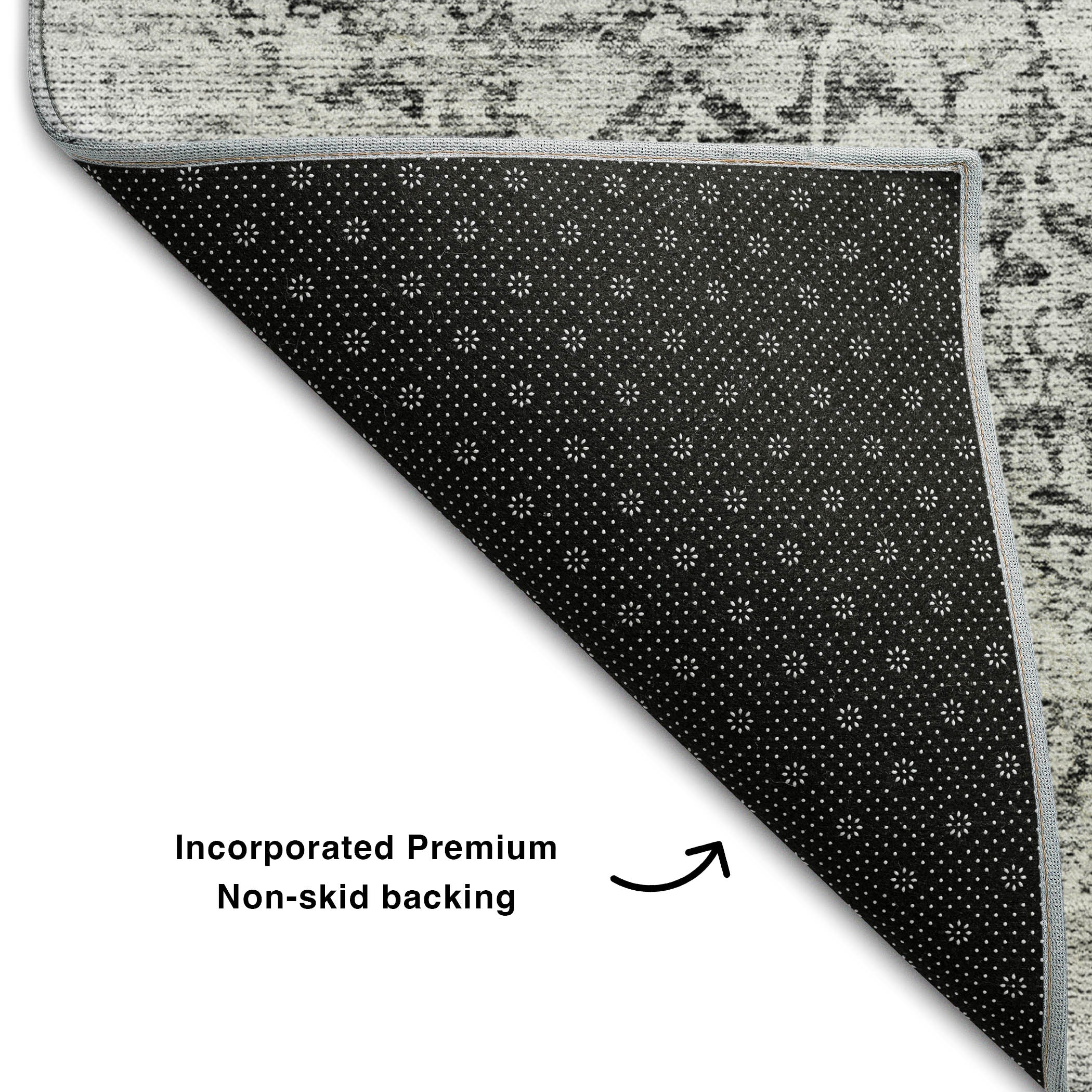 Bergen Machine Washable Traditional Gray Rug 1'8" x 2'6" #shape_Rectangle