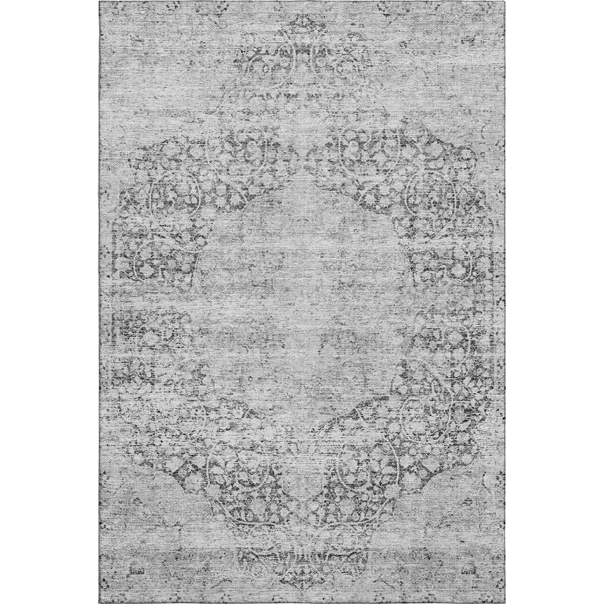Bergen Machine Washable Traditional Gray Rug 2'6" x 3'10" #shape_Rectangle