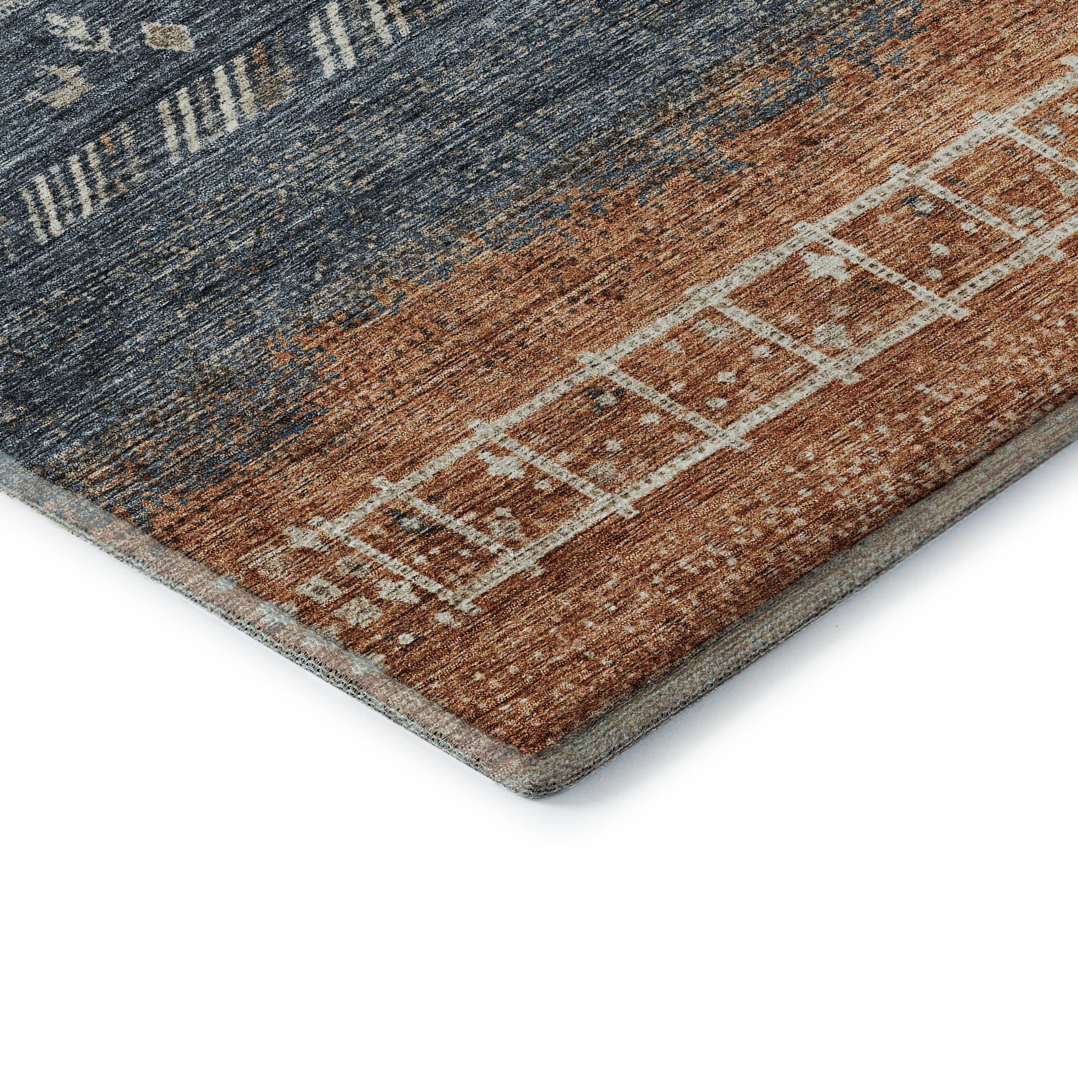 Cusco Machine Washable Transitional Brown Rug 1'8" x 2'6" #shape_Rectangle