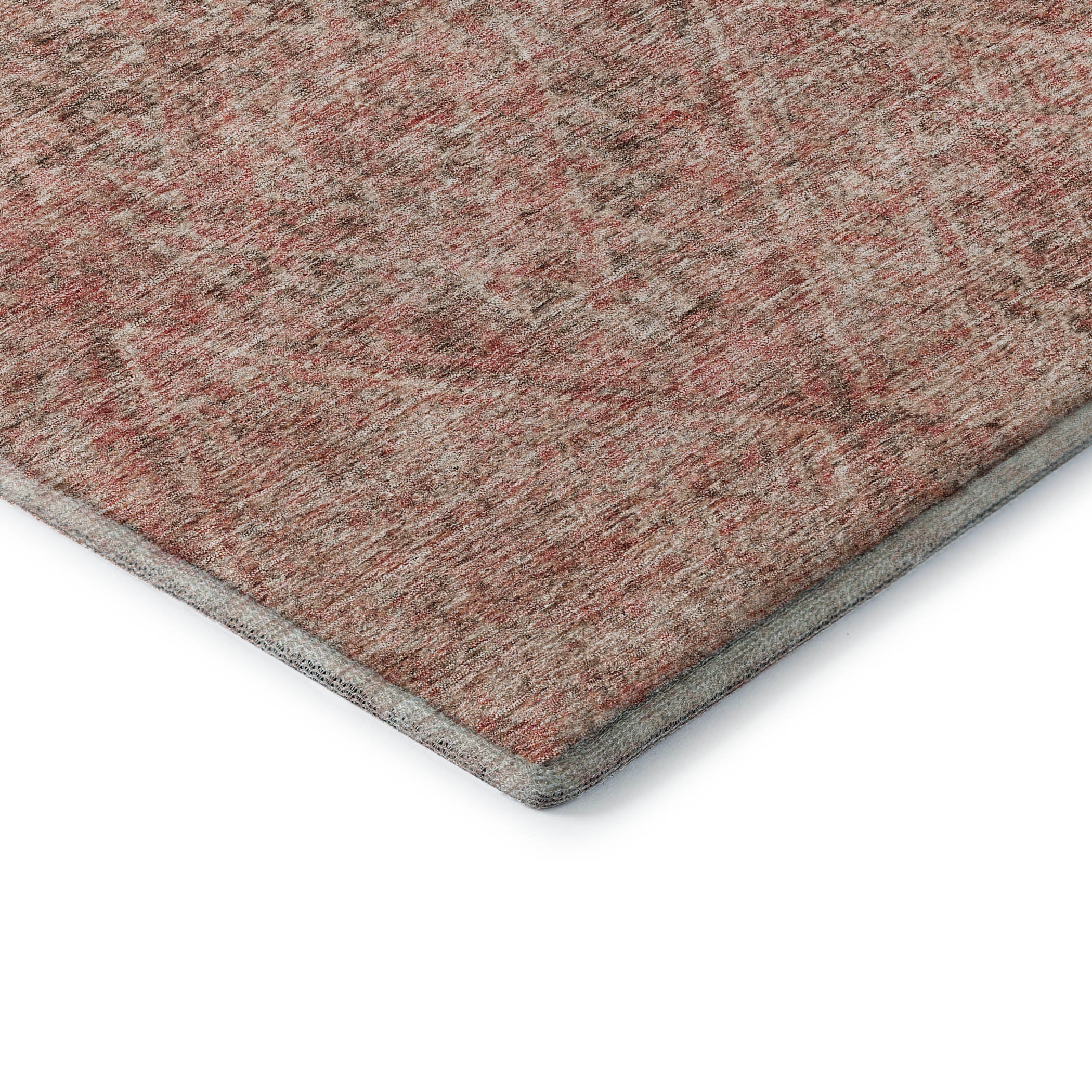 Zanzibar Machine Washable Transitional Pink Rug 1'8" x 2'6" #shape_Rectangle