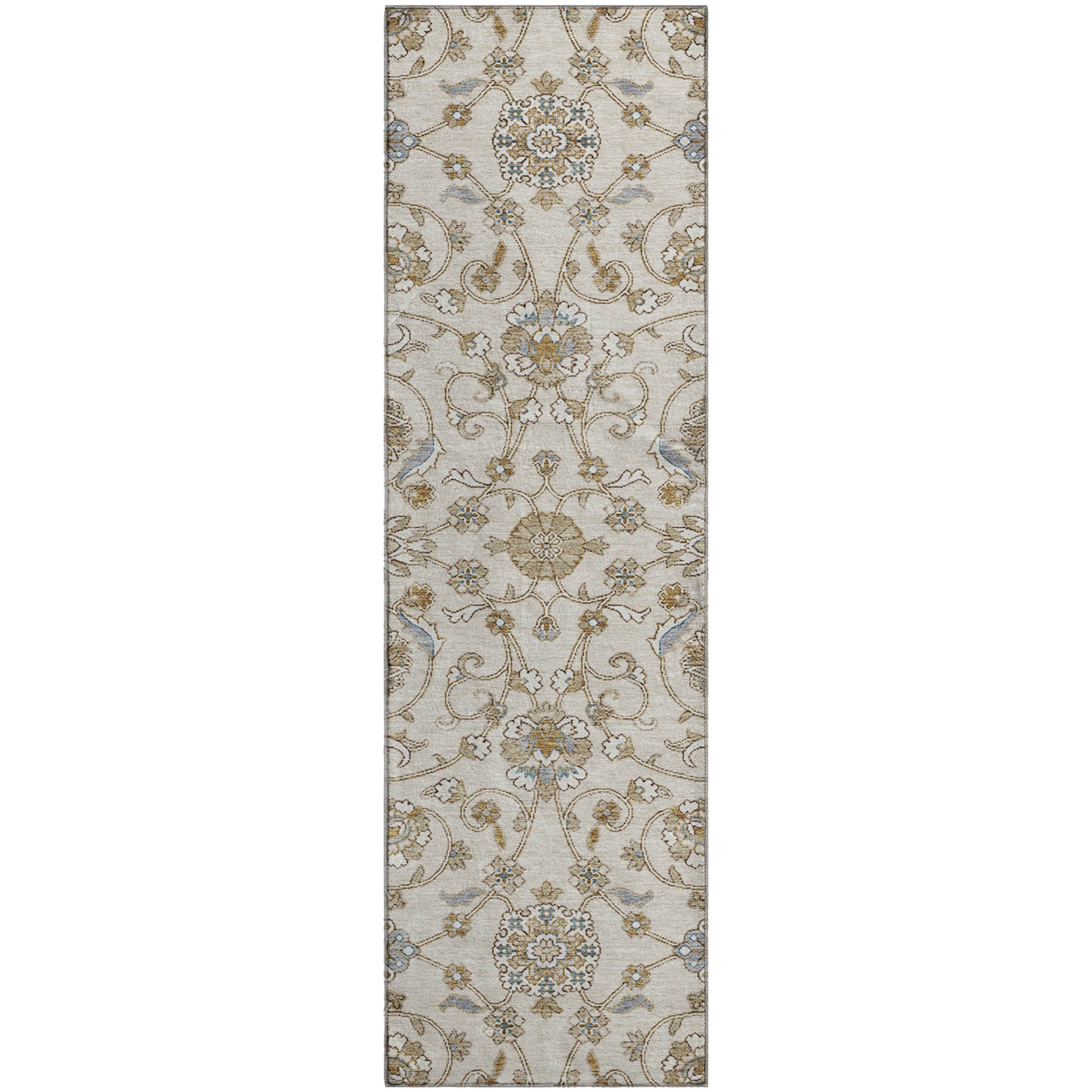 Lucerne Machine Washable Transitional Ivory Rug 2'3" x 7'6" #shape_Runner