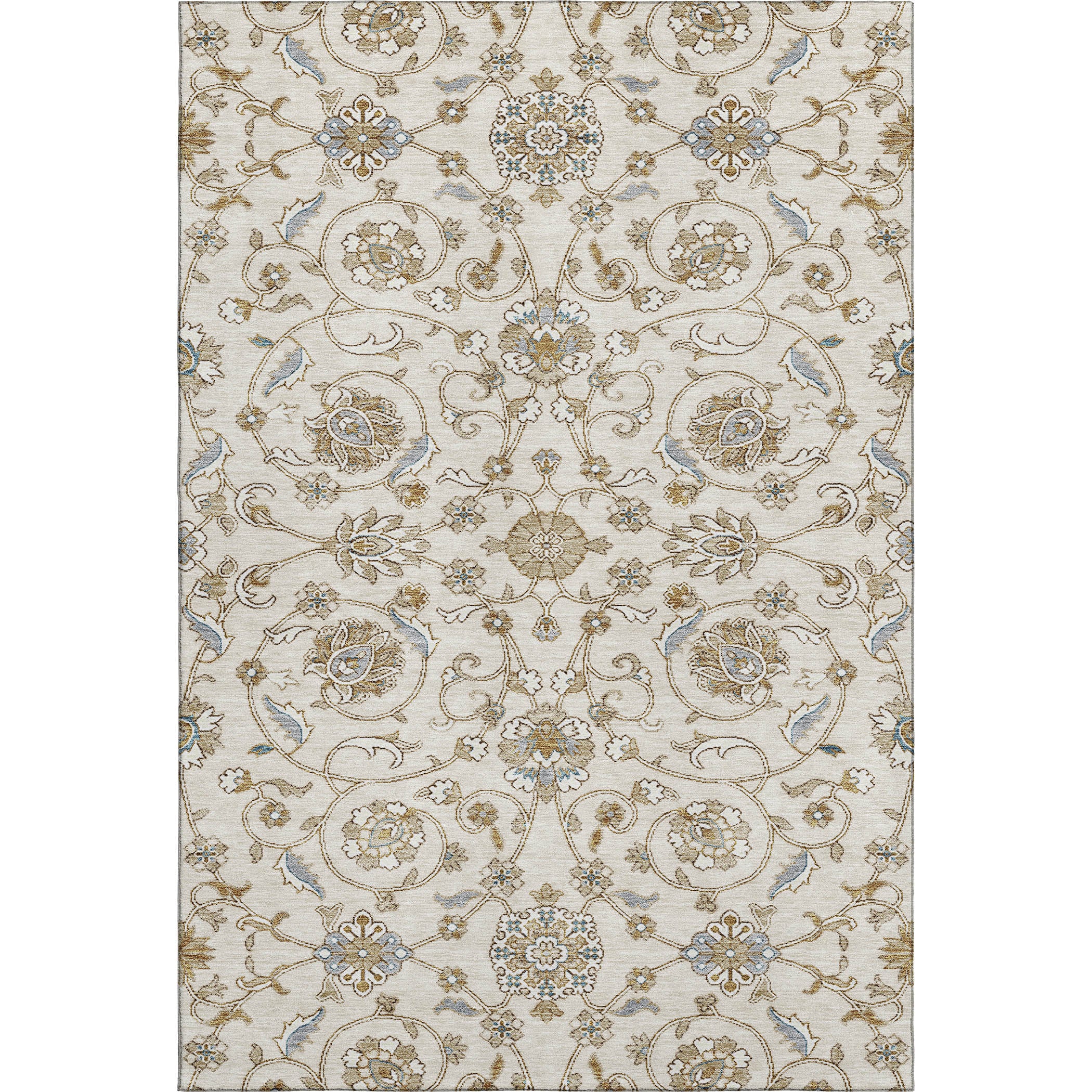 Lucerne Machine Washable Transitional Ivory Rug 2'6" x 3'10" #shape_Rectangle