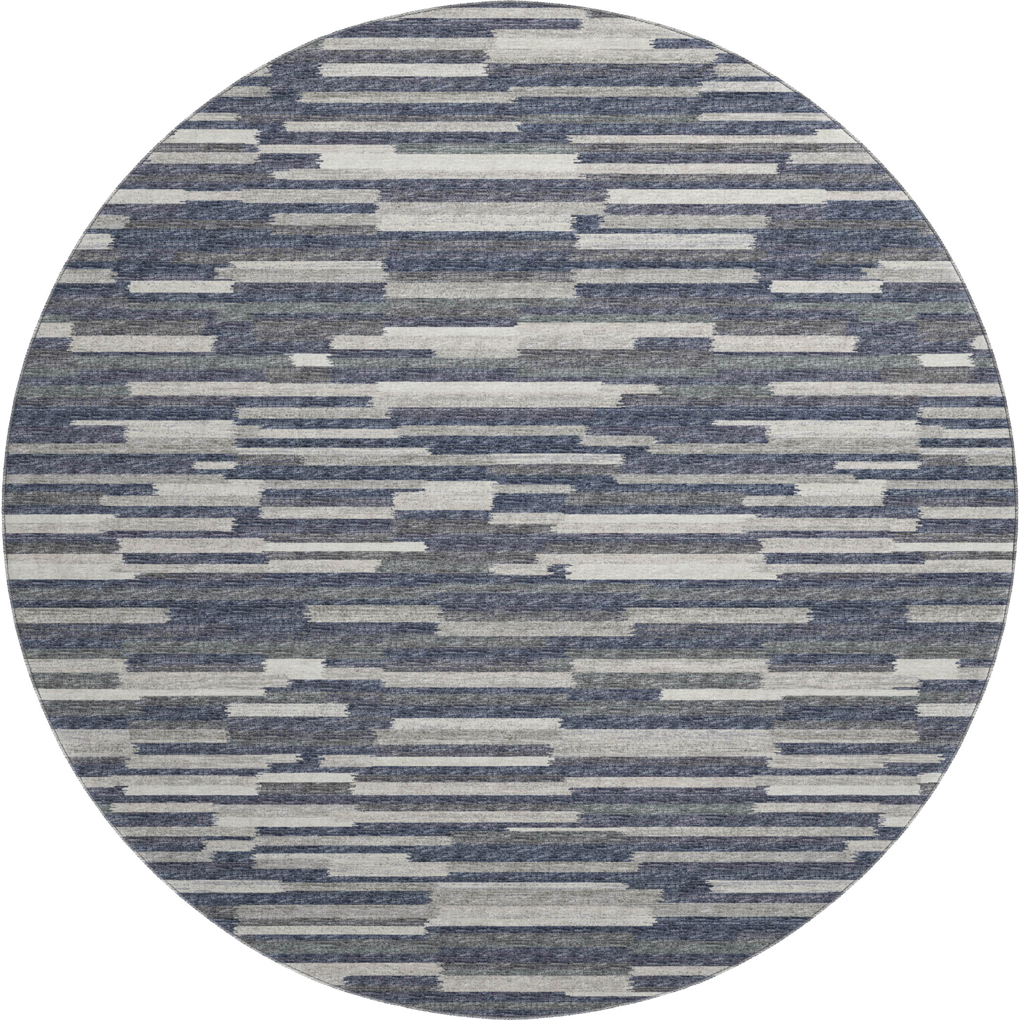 Marrakech Machine Washable Transitional Gray Rug 8' x 8' #shape_Round
