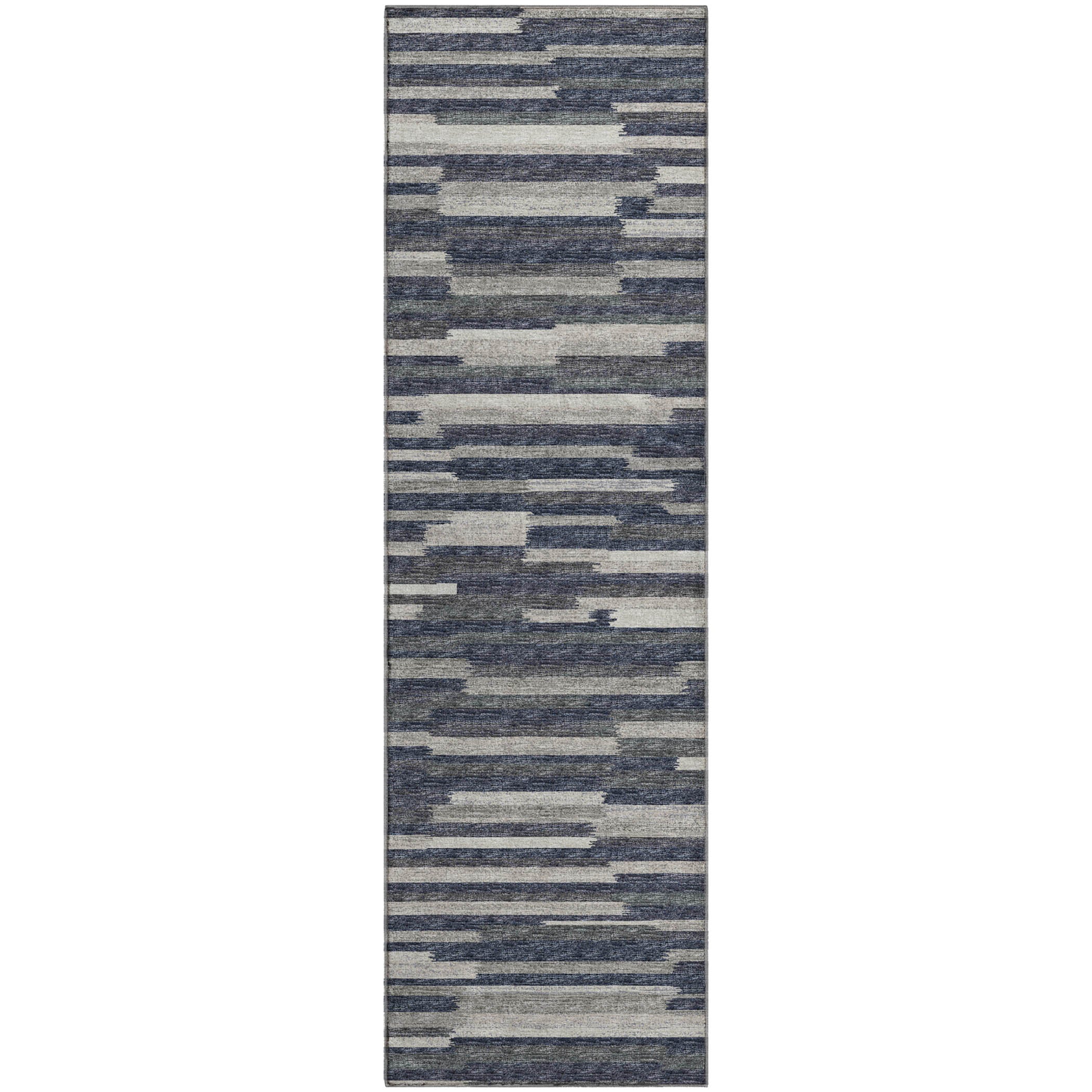 Marrakech Machine Washable Transitional Gray Rug 2'3" x 7'6" #shape_Runner