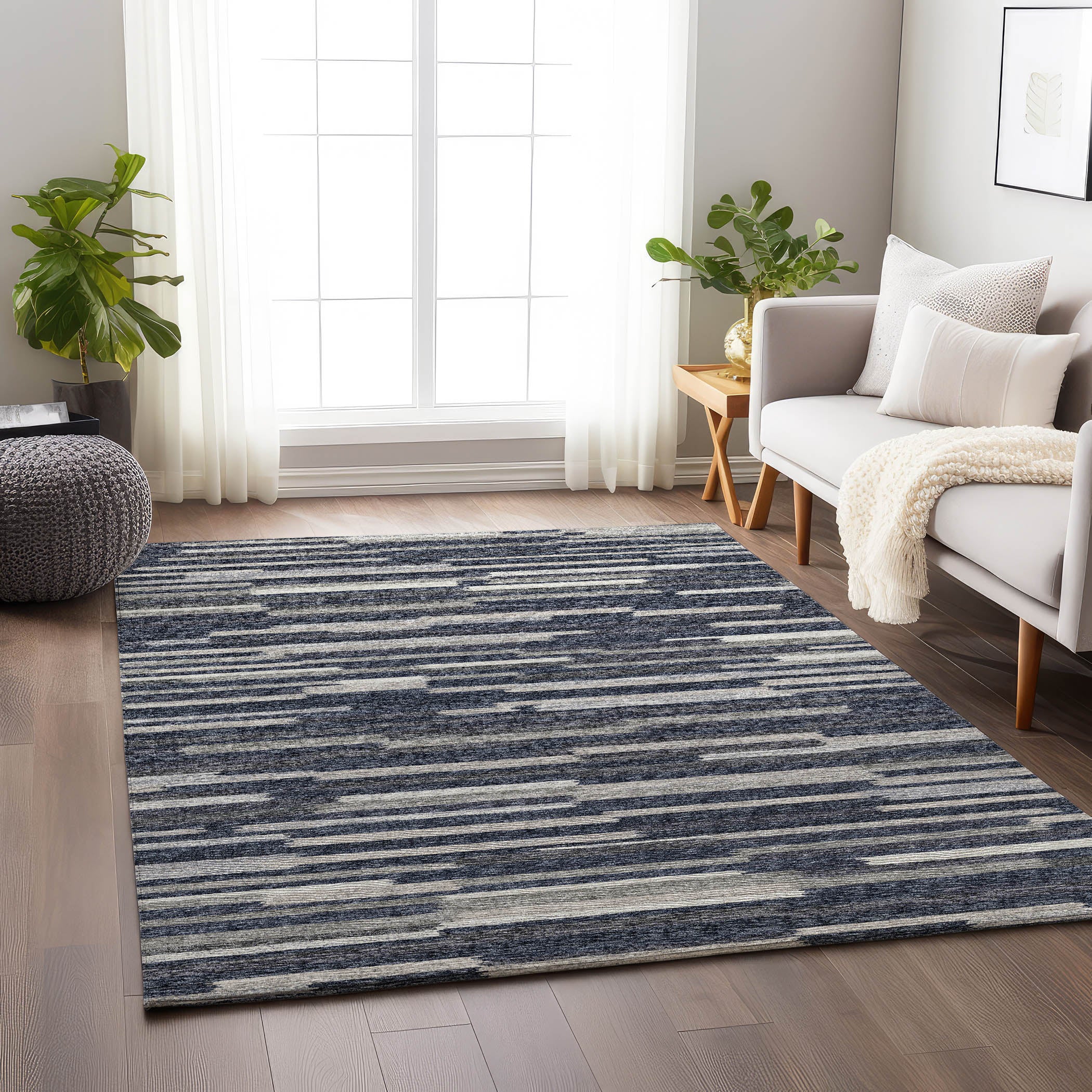 Marrakech Machine Washable Transitional Gray Rug 2'6" x 3'10" #shape_Rectangle