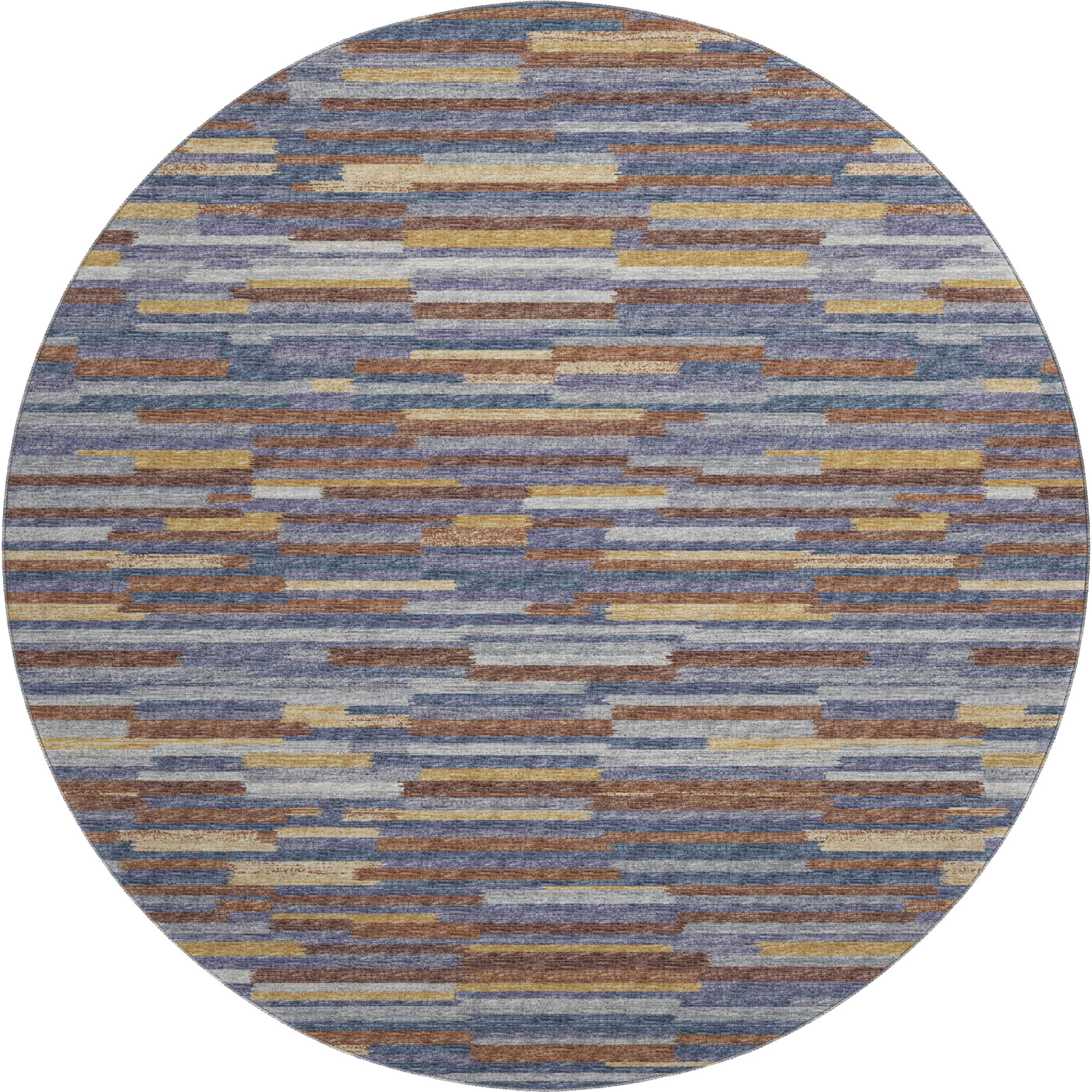 Marrakech Machine Washable Transitional Landscape Multi Rug 8' x 8' #shape_Round