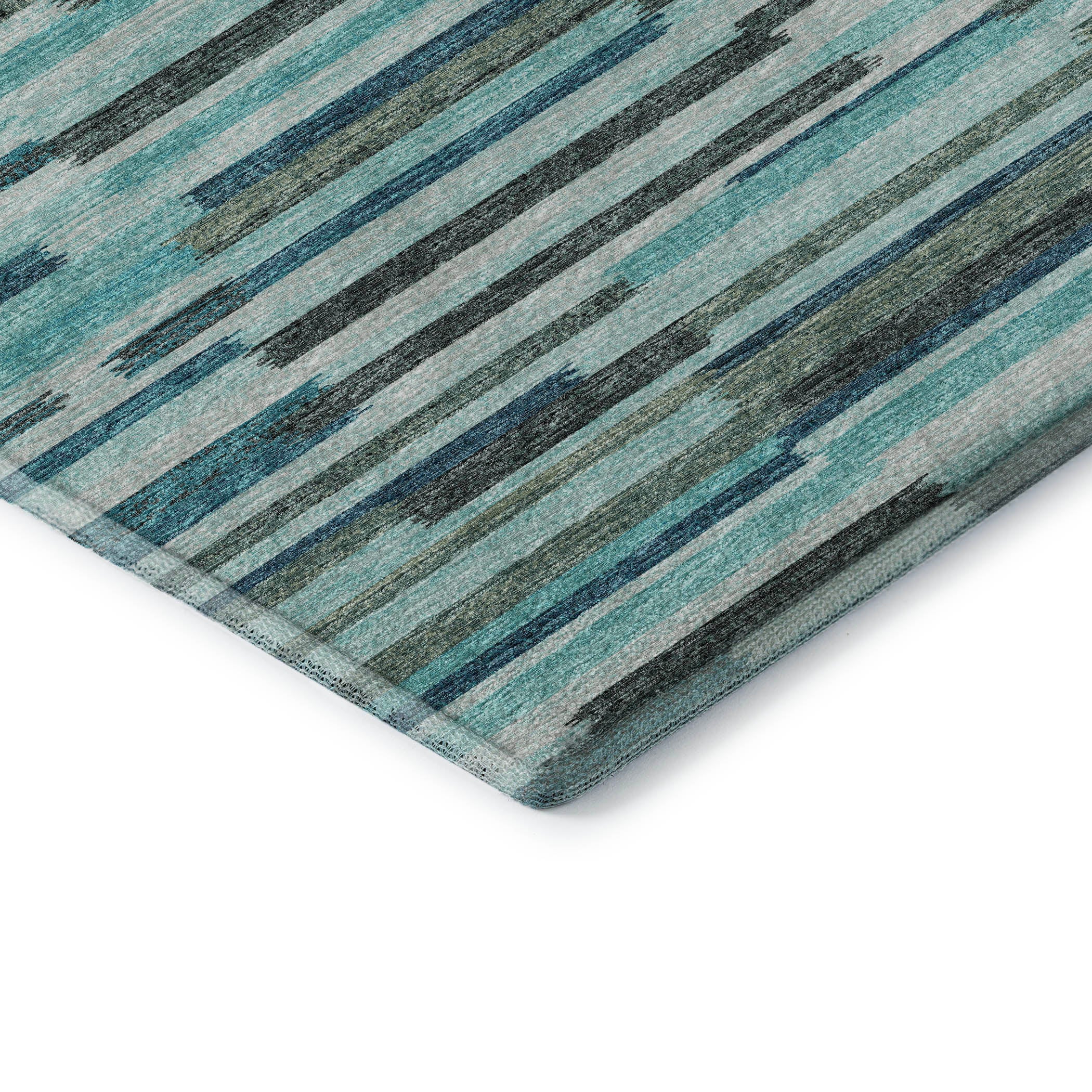 Marrakech Machine Washable Transitional Turquoise Blue Rug 1'8" x 2'6" #shape_Rectangle