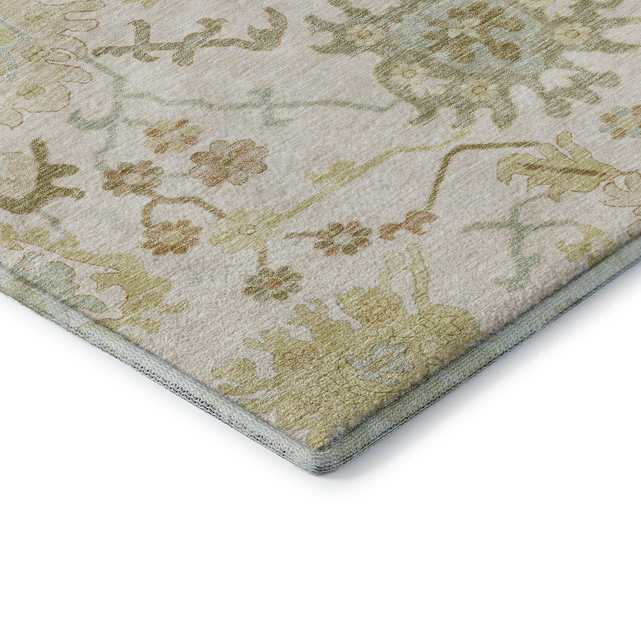 Baku Machine Washable Traditional Ivory Rug 1'8" x 2'6" #shape_Rectangle