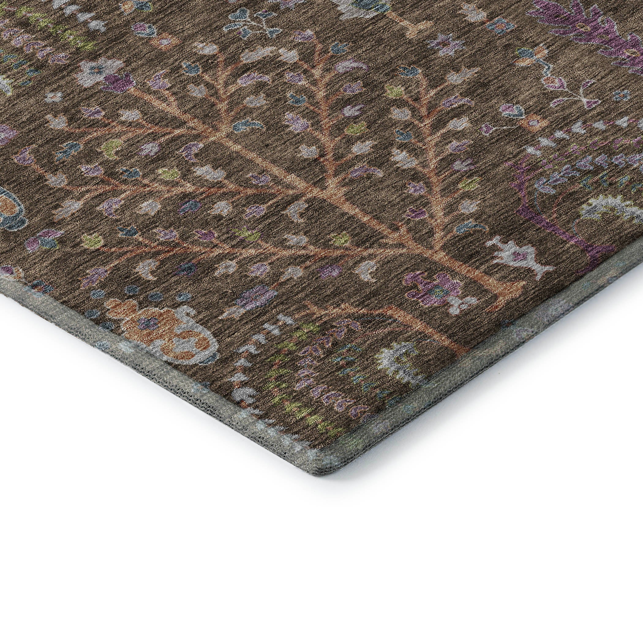 Reykjavik Machine Washable Transitional Brown Rug 1'8" x 2'6" #shape_Rectangle