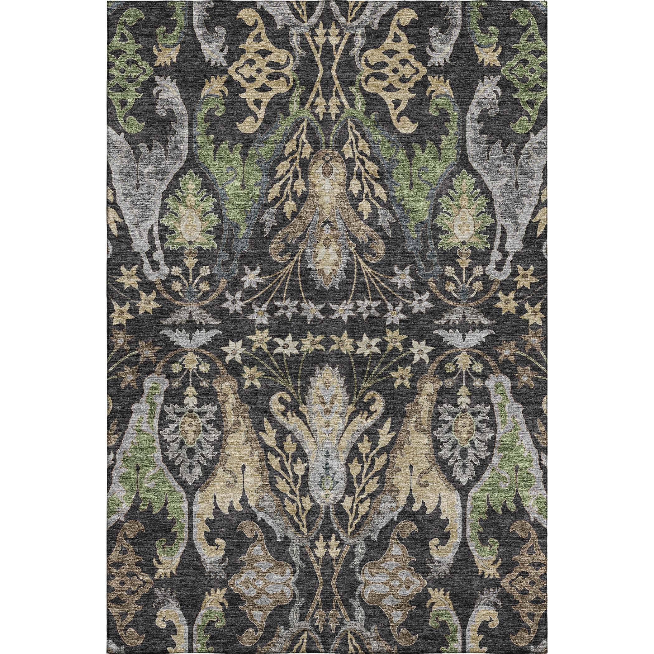 Tallinn Machine Washable Transitional Black Rug 2'6" x 3'10" #shape_Rectangle