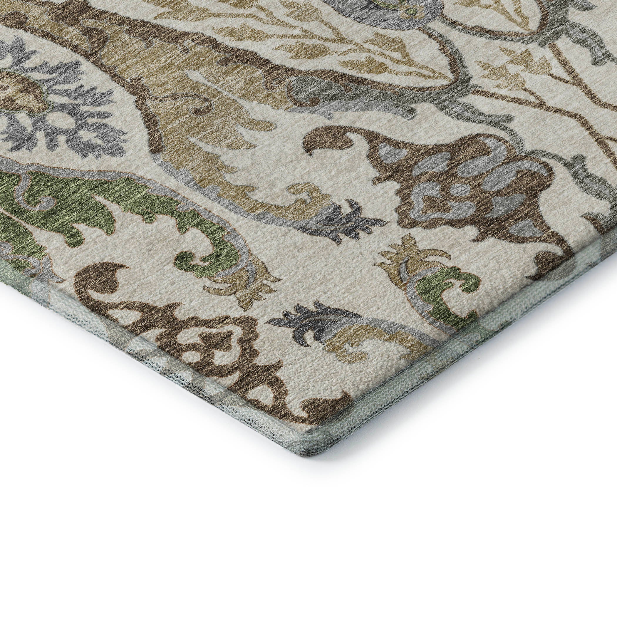 Tallinn Machine Washable Transitional Ivory Rug 1'8" x 2'6" #shape_Rectangle