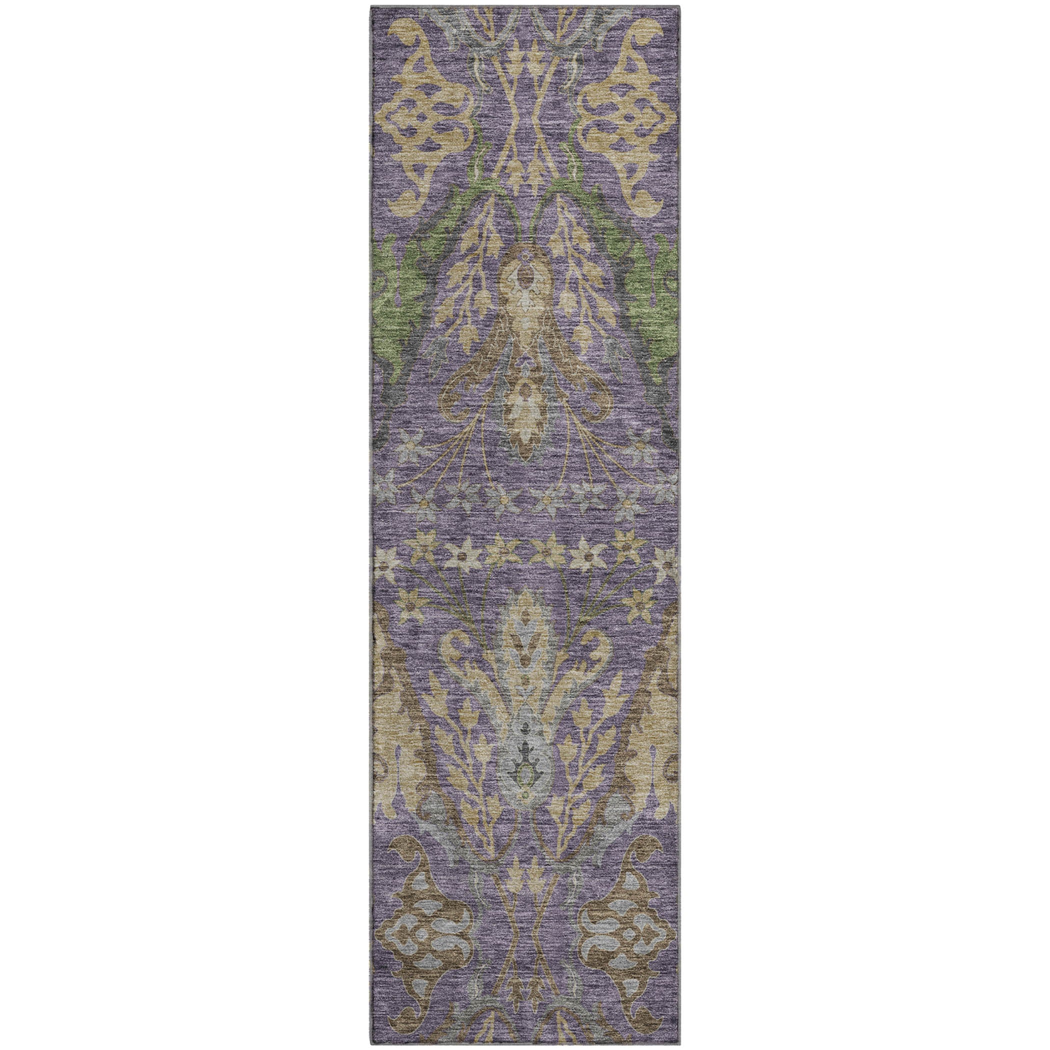 Tallinn Machine Washable Transitional Purple Rug 2'3" x 7'6" #shape_Runner