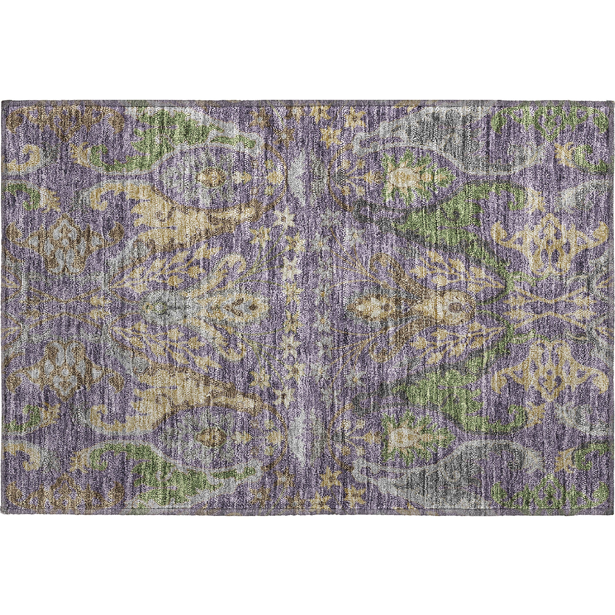 Tallinn Machine Washable Transitional Purple Rug 1'8" x 2'6" #shape_Rectangle