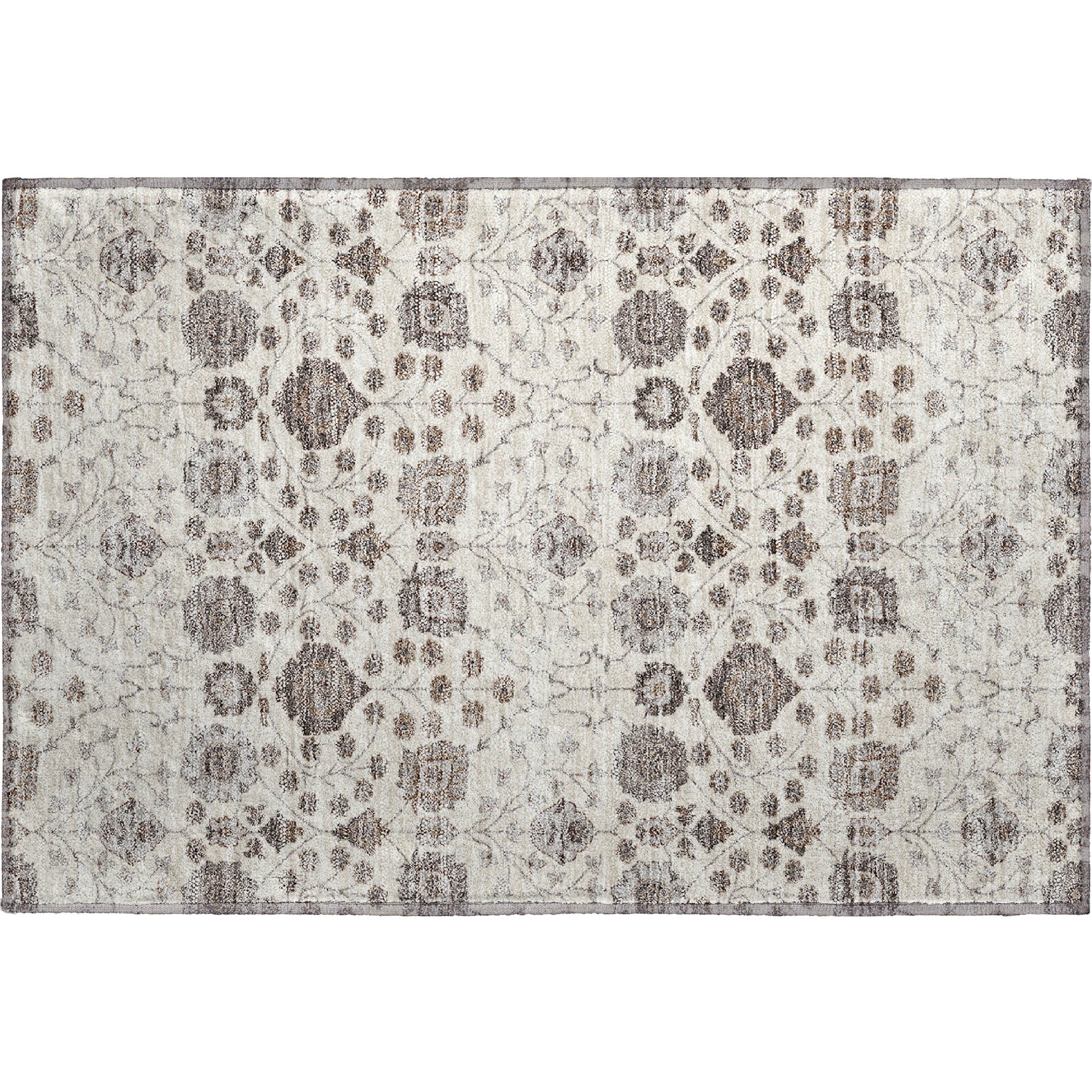 Zanzibar Machine Washable Transitional Ivory Rug 1'8" x 2'6" #shape_Rectangle
