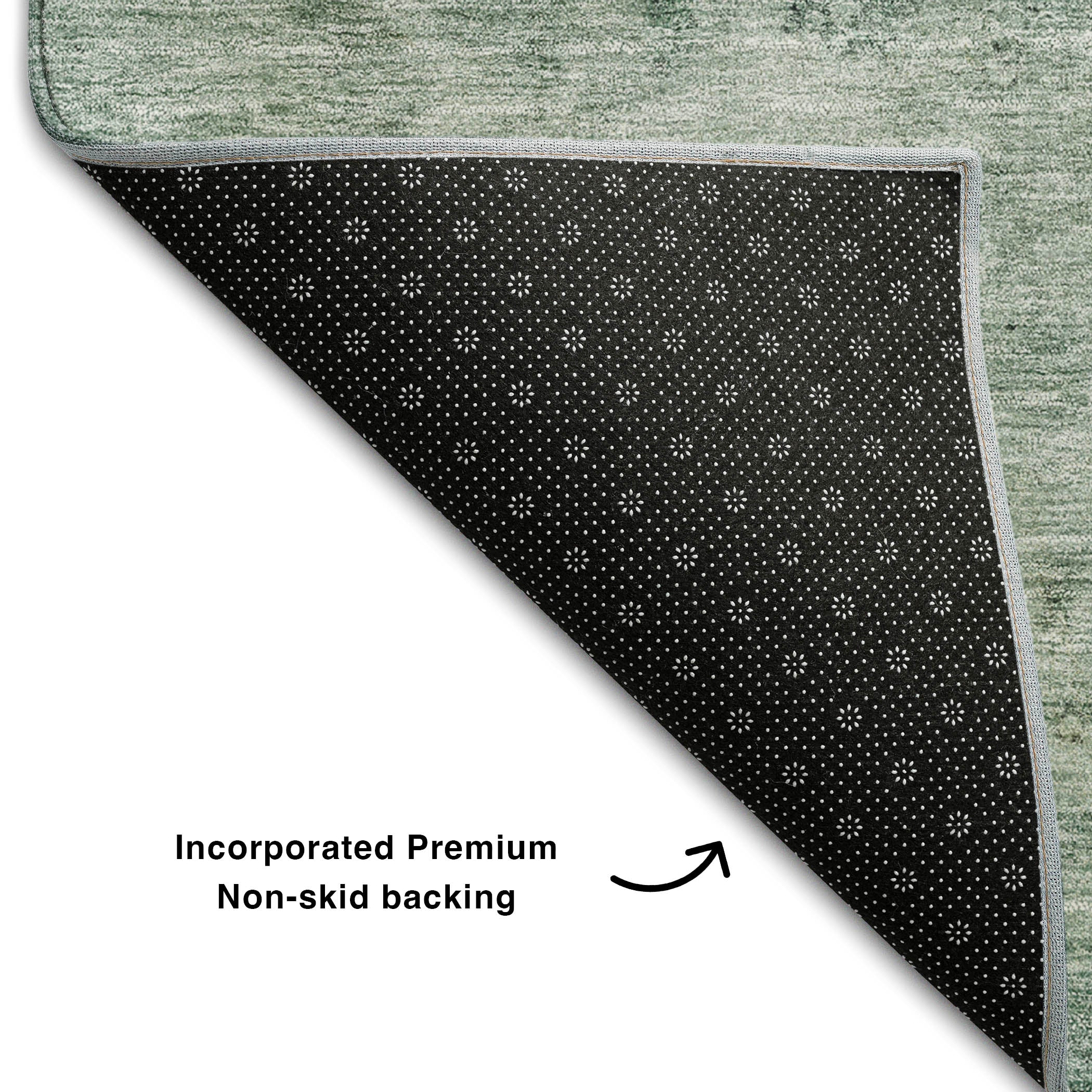 Sarajevo Machine Washable Transitional Seafoam Blue Rug 1'8" x 2'6" #shape_Rectangle